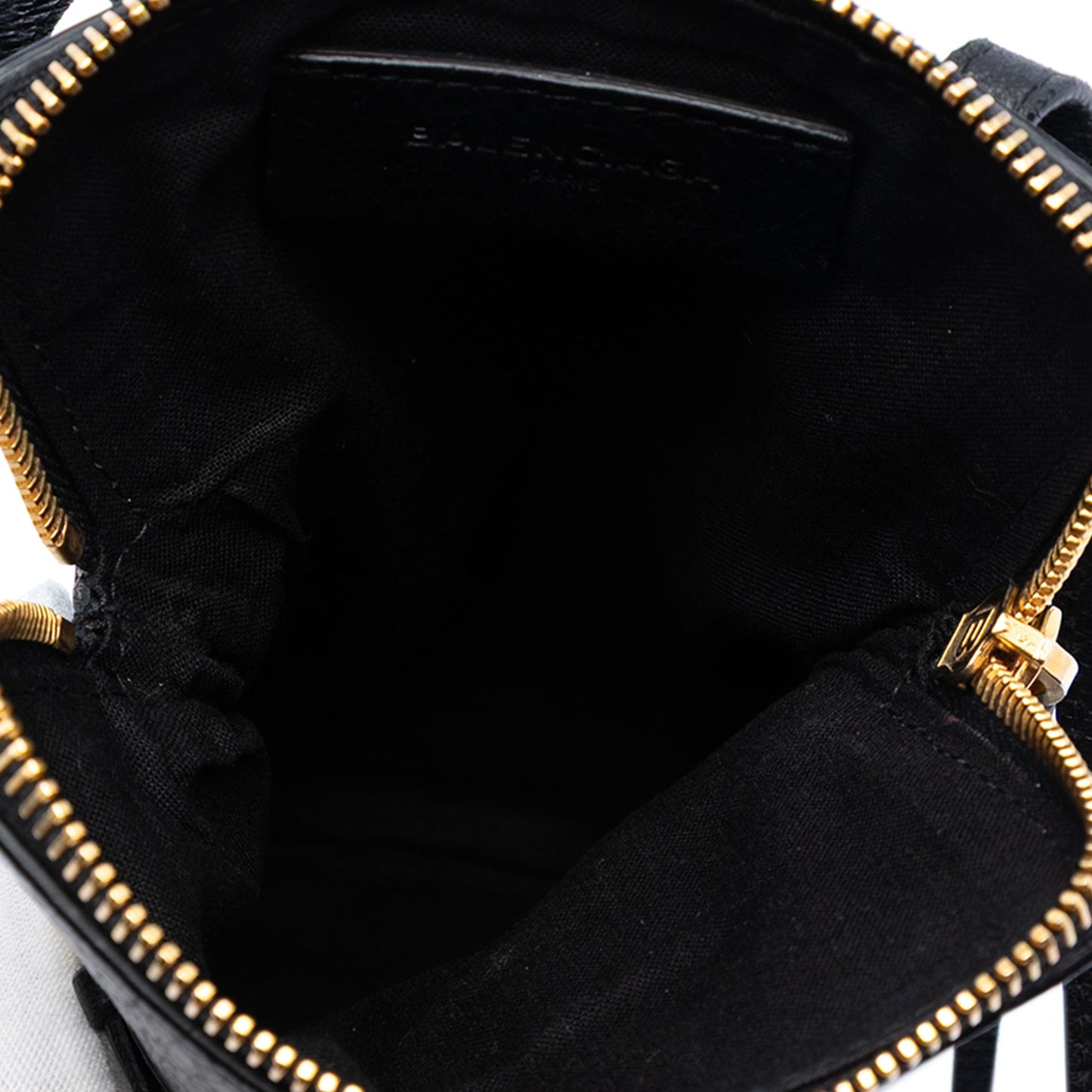 Balenciaga Lambskin Motocross Classic Phone Holder Bag