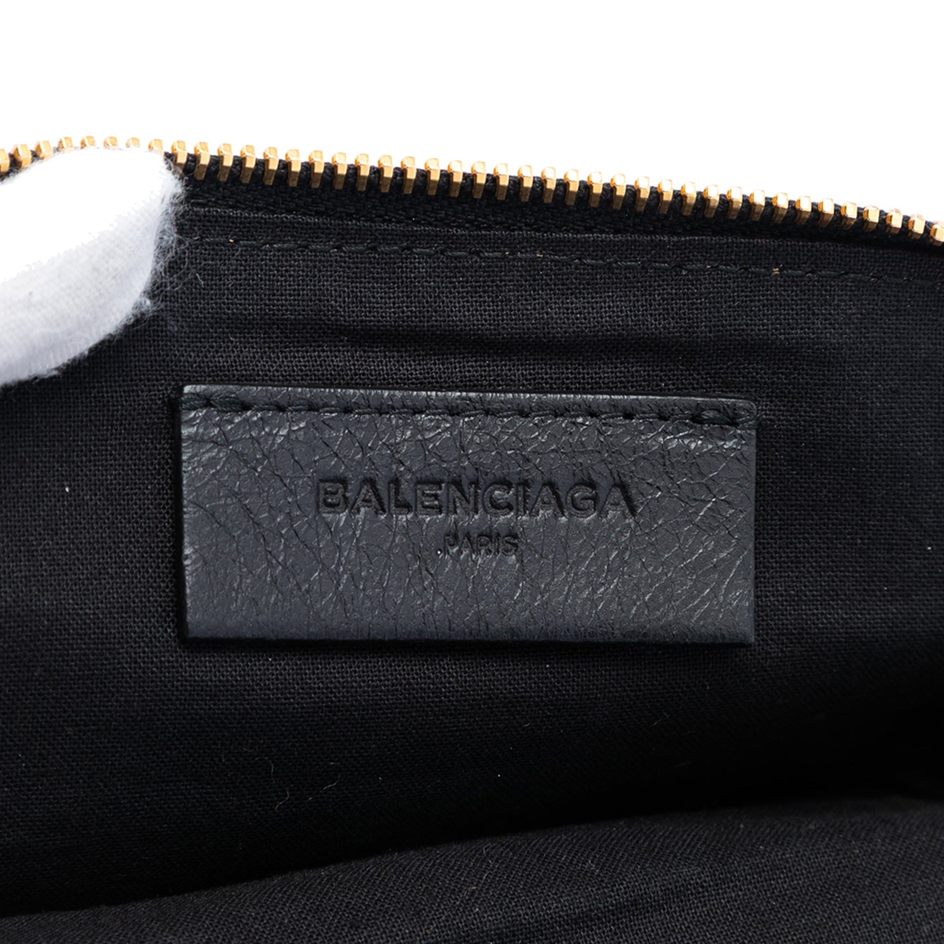 Balenciaga Lambskin Motocross Classic Phone Holder Bag