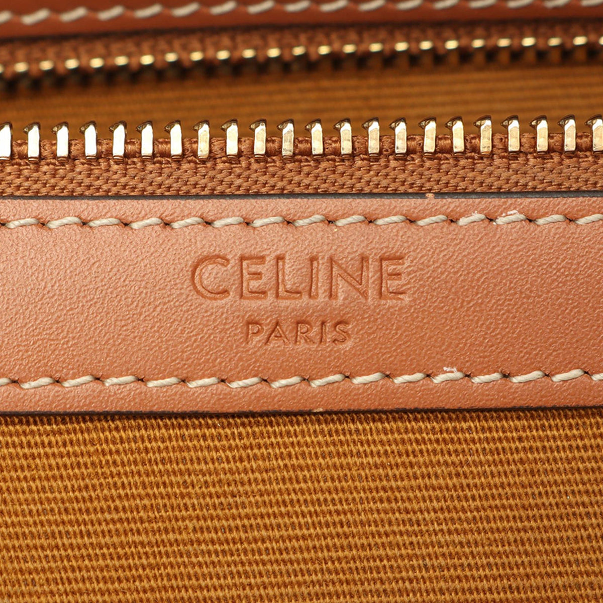 Celine Medium Coated Canvas Triomphe Cabas Tote — Beige
