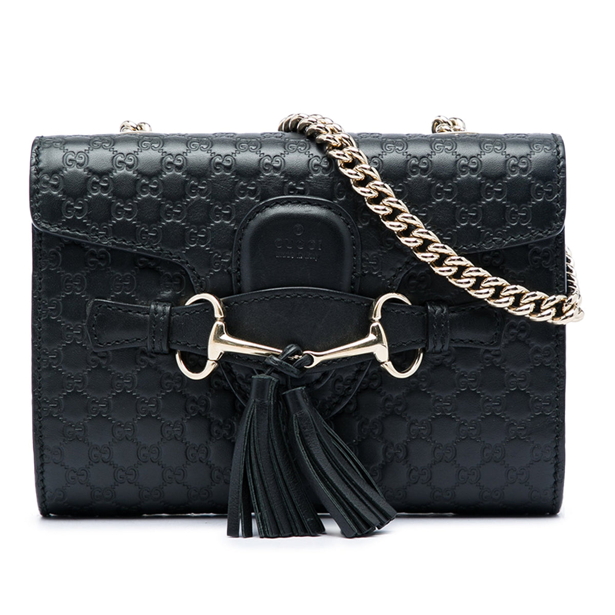 Gucci Mini Microguccissima Emily Crossbody — Black