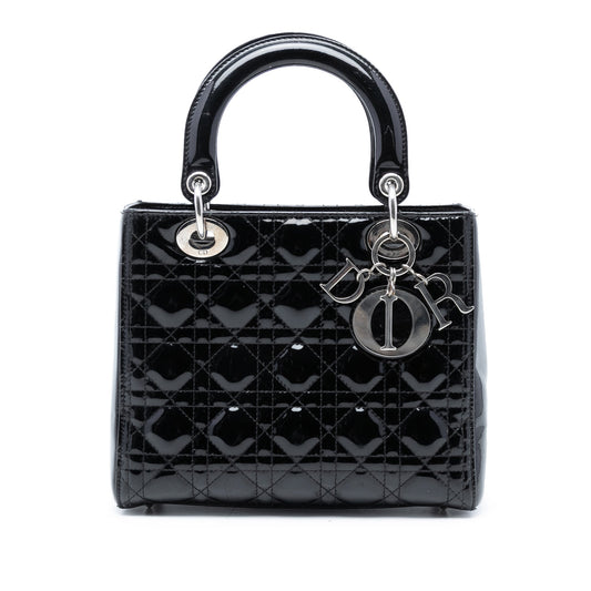 Dior Medium Patent Cannage Lady Dior