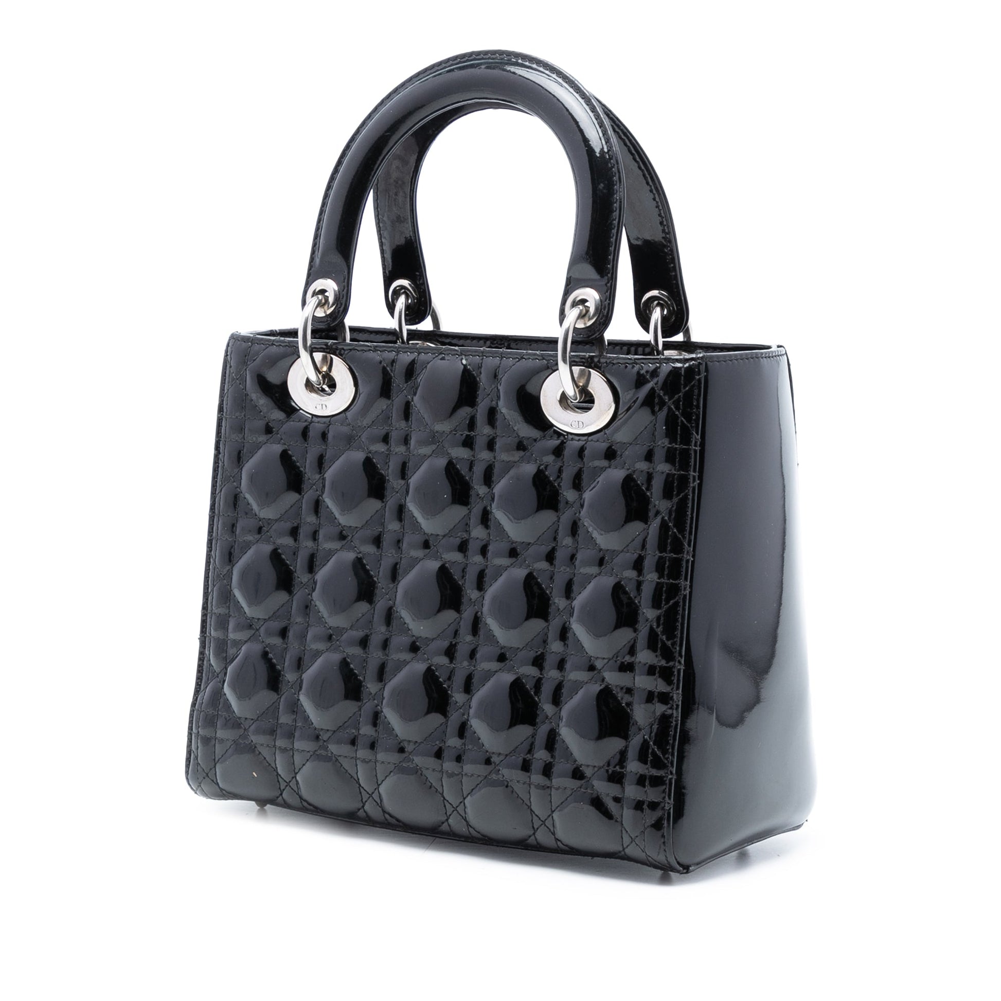 Dior Medium Patent Cannage Lady Dior