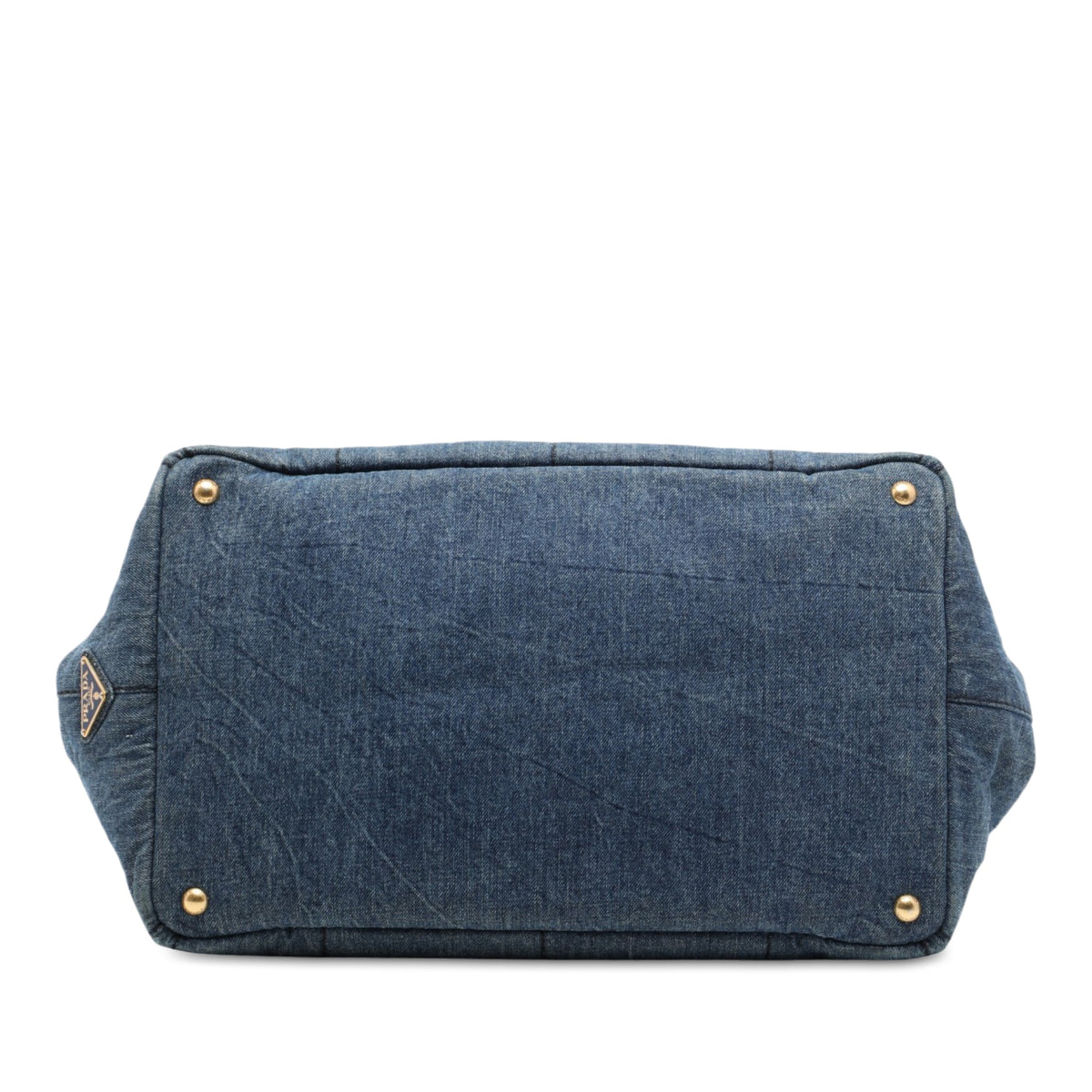 Prada Large Denim Canapa Logo Tote