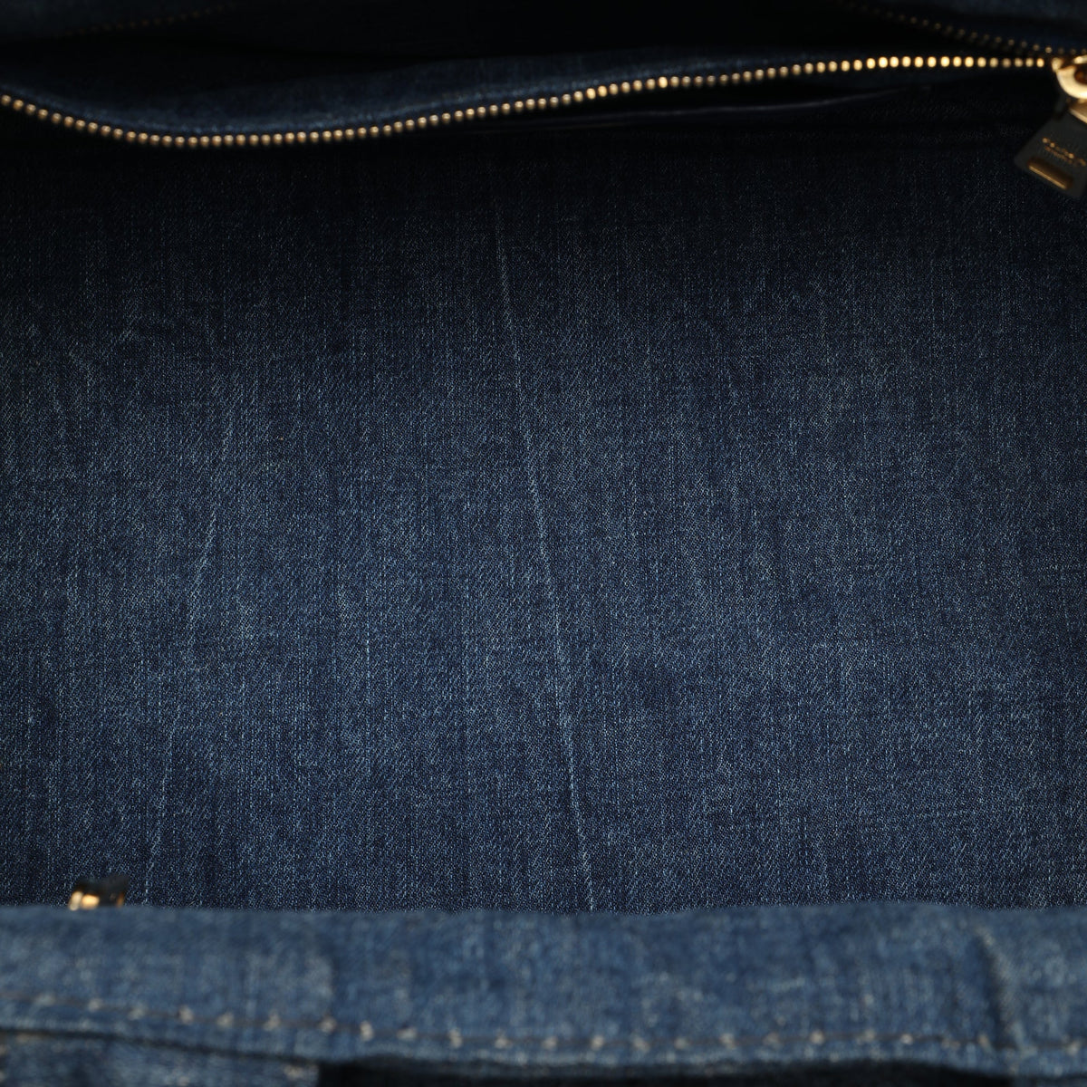 Prada Large Denim Canapa Logo Tote