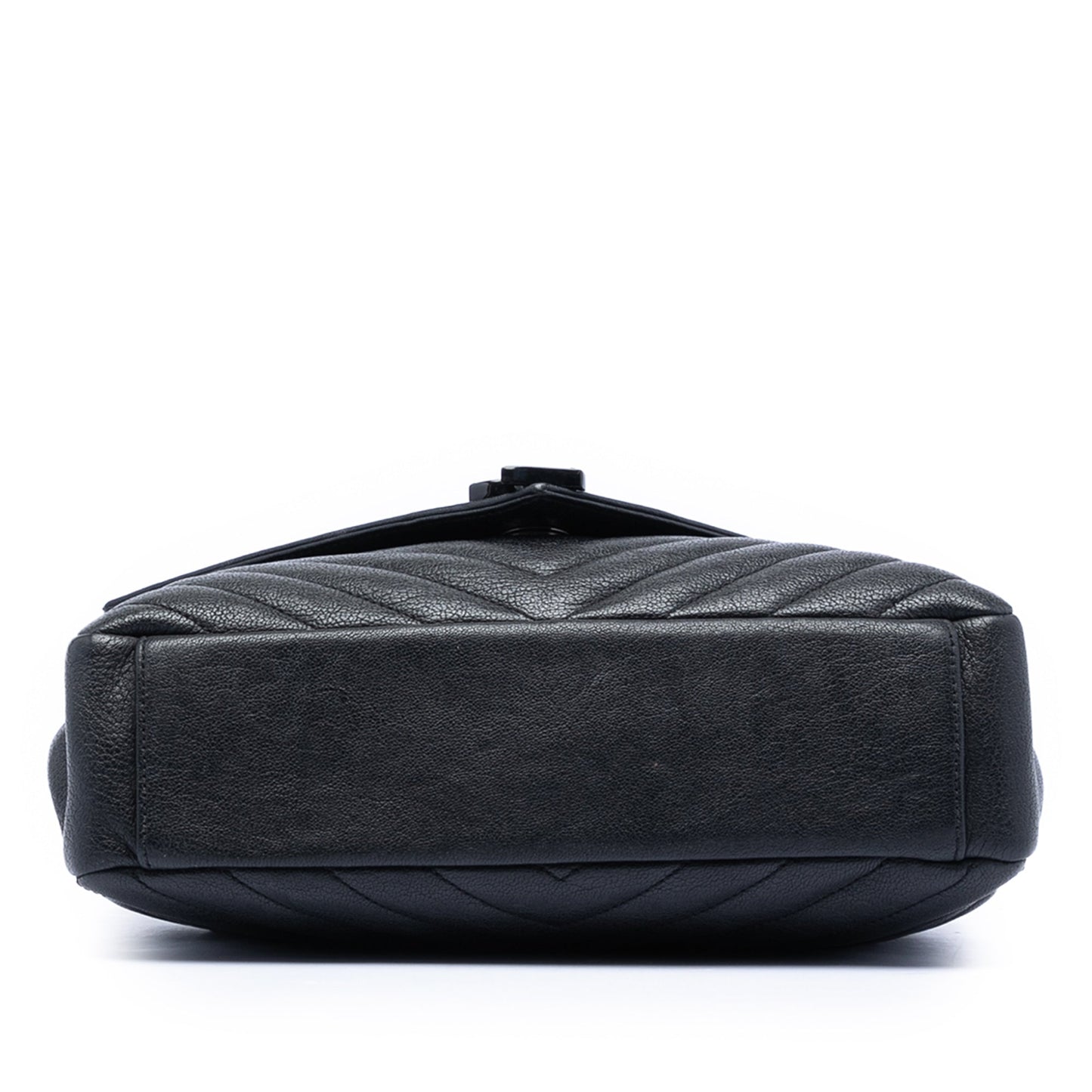 Saint Laurent Medium Chevron Sheepskin Monogram College Satchel
