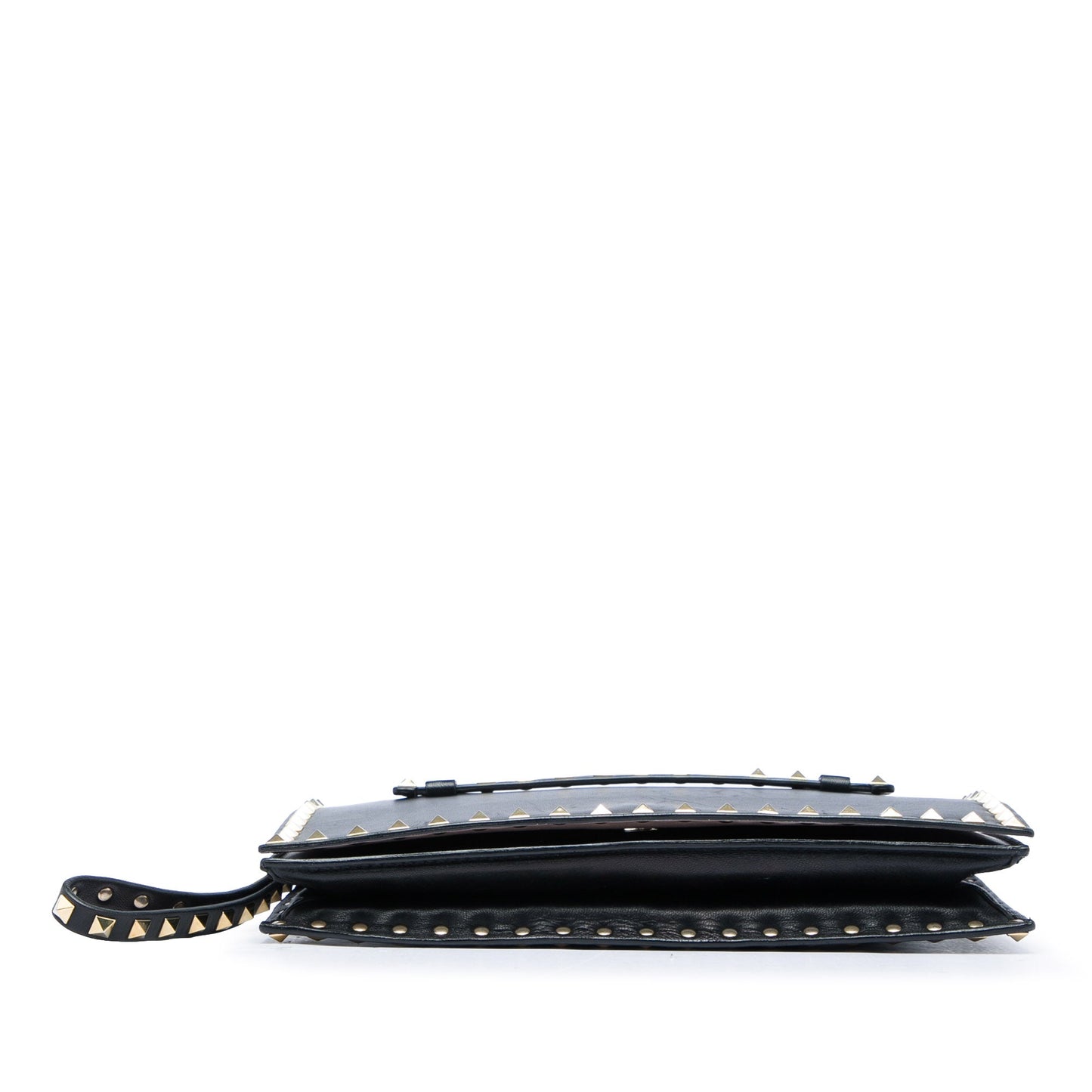 Valentino Leather Rockstud Flap Clutch