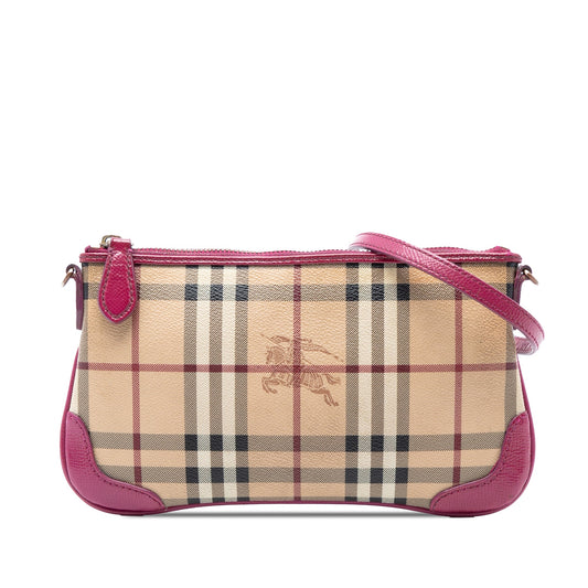Burberry Haymarket Check Coated Canvas Peyton Crossbody