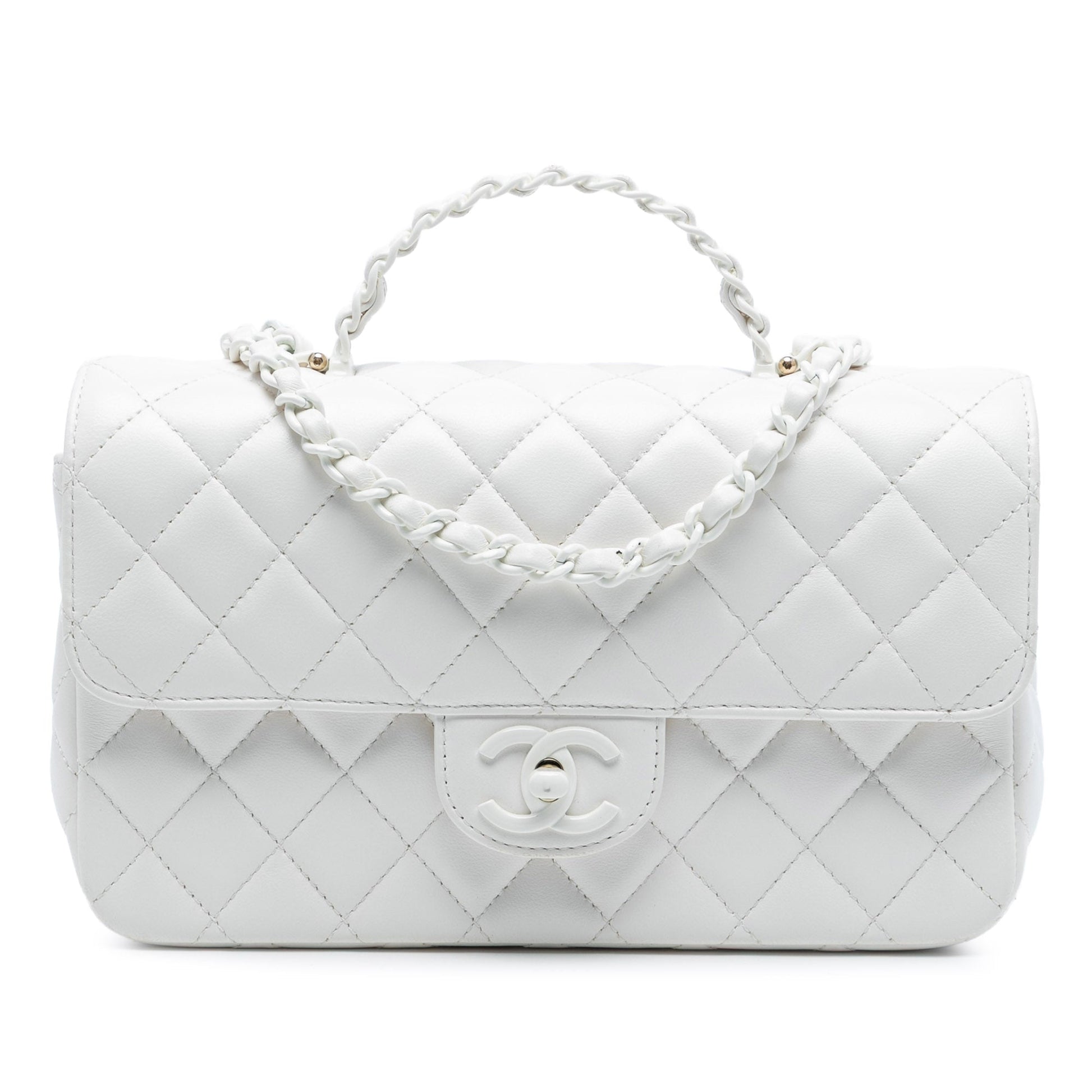 Chanel Mini Quilted Lambskin Coco Top Handle Bag