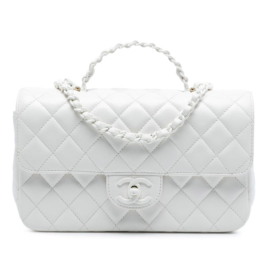 Chanel Mini Quilted Lambskin Coco Top Handle Bag
