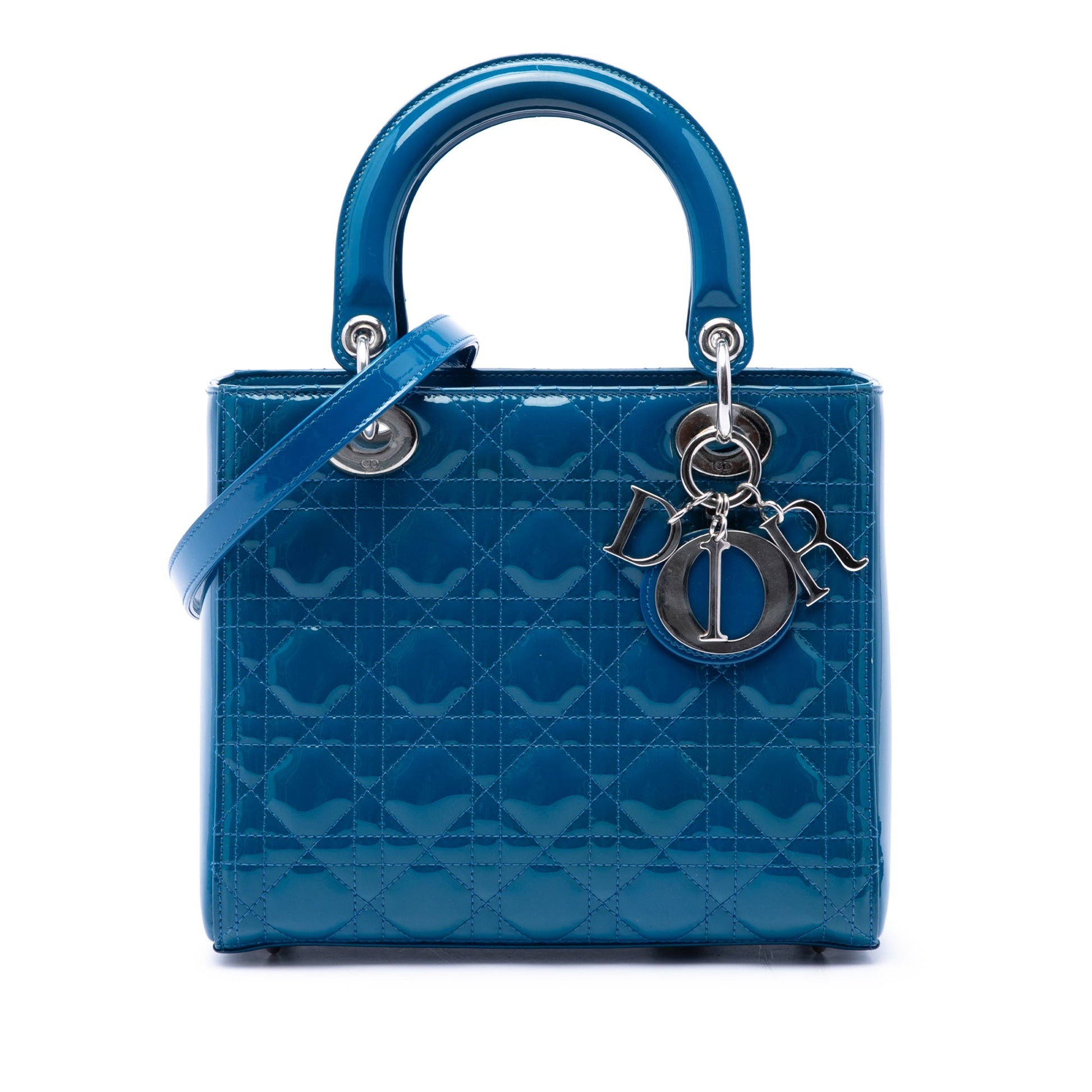 Dior Medium Patent Cannage Lady Dior