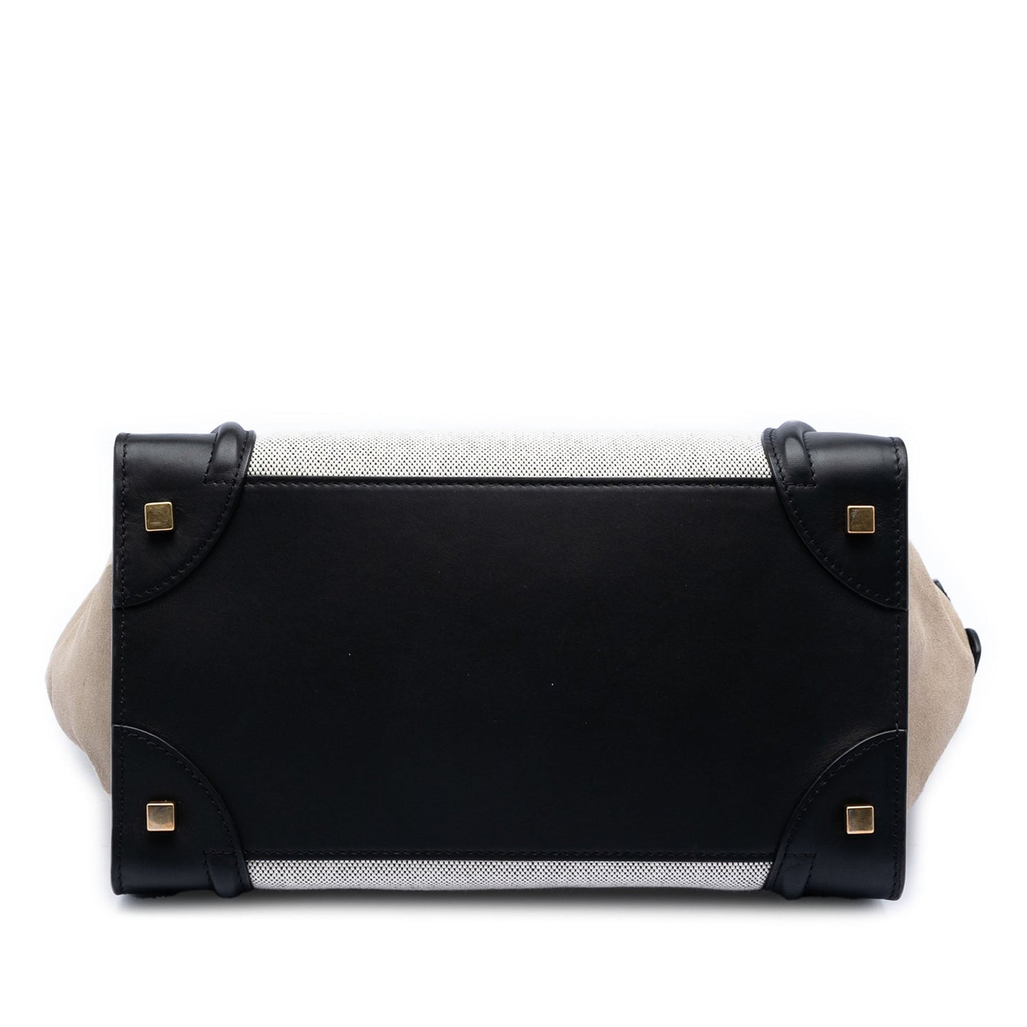 Celine Mini Canvas and Suede Tricolor Luggage Tote