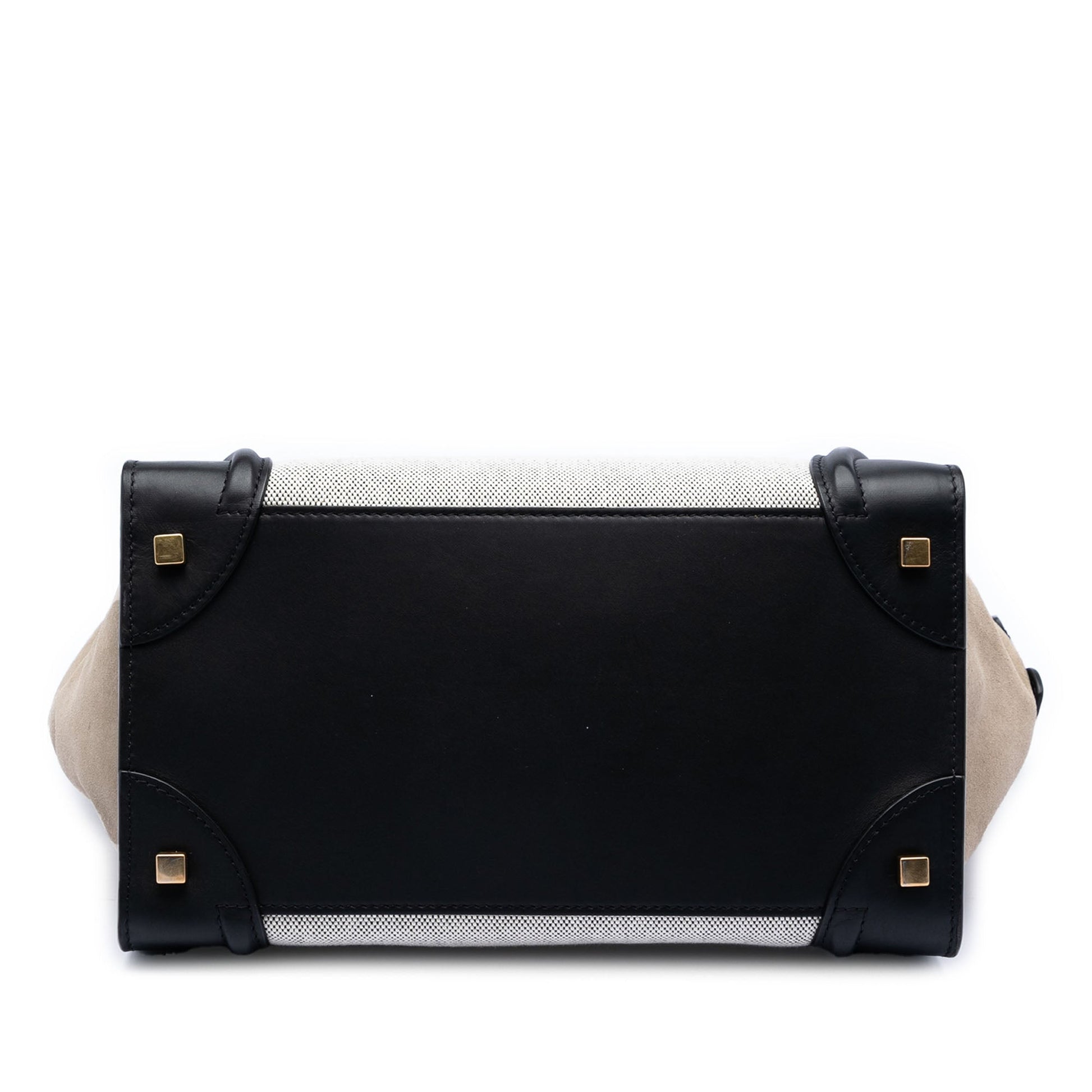 Celine Mini Canvas and Suede Tricolor Luggage Tote