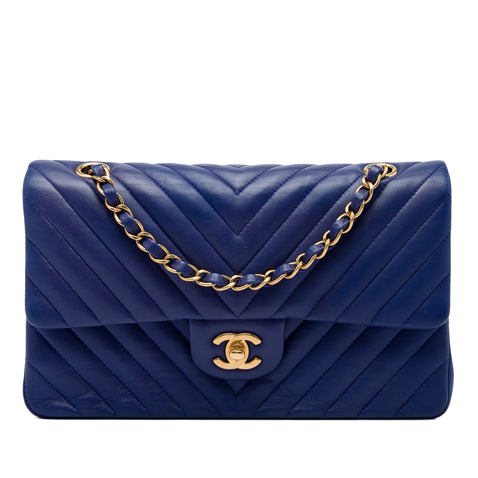 Chanel Medium Classic Chevron Lambskin Double Flap