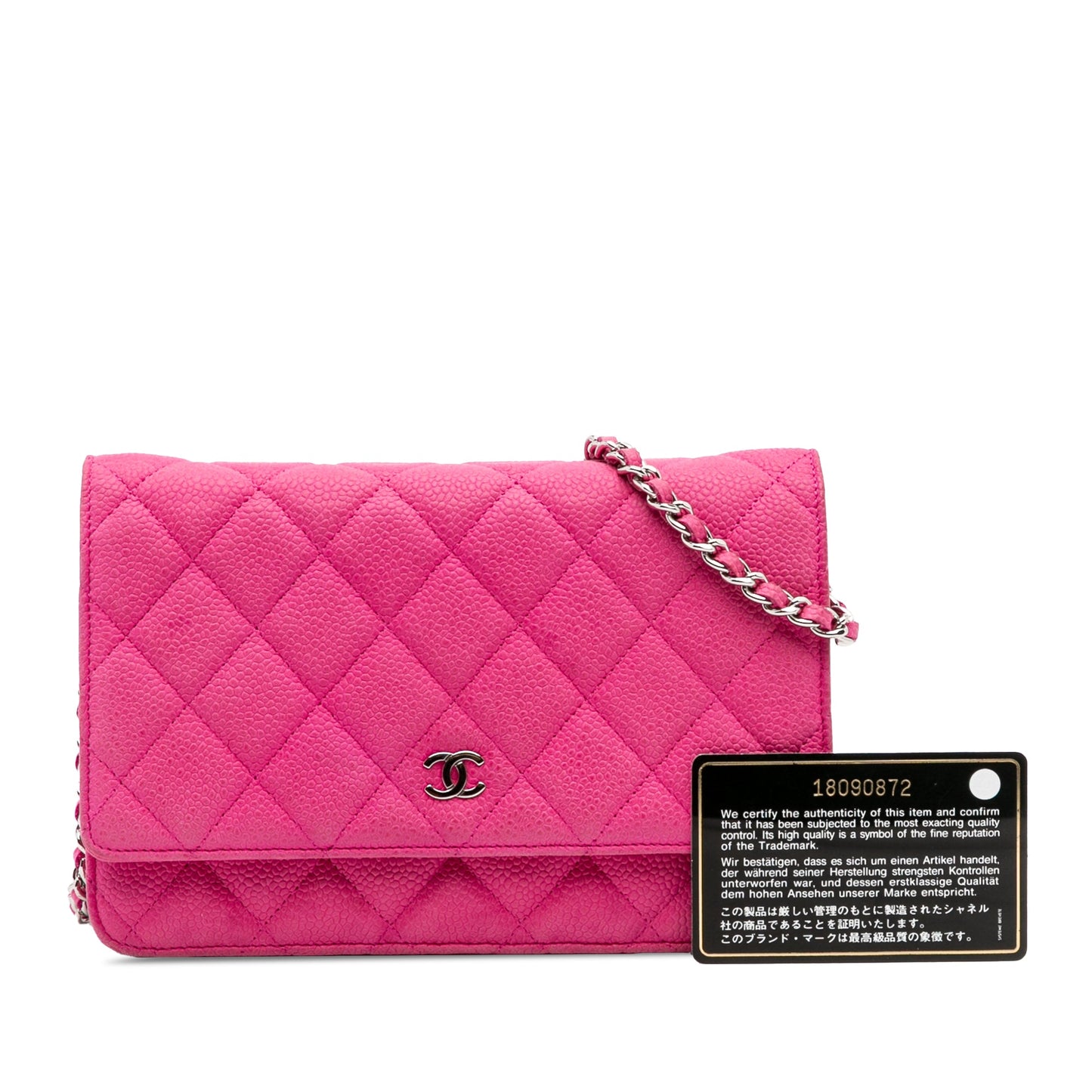 Chanel CC Caviar Wallet on Chain