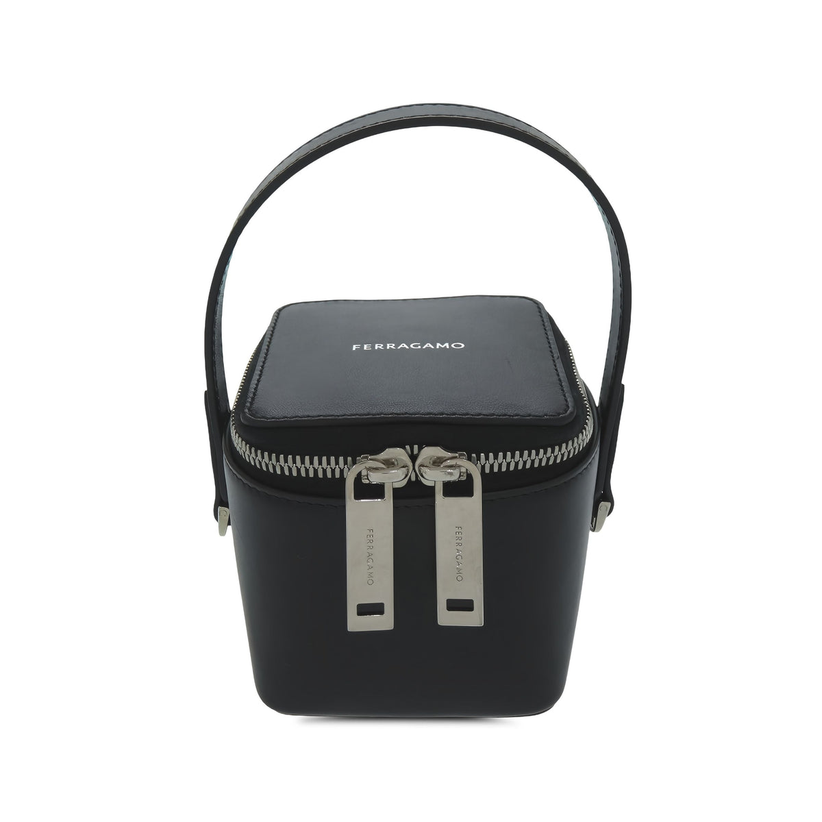 Ferragamo Leather Vanity Bag — Black