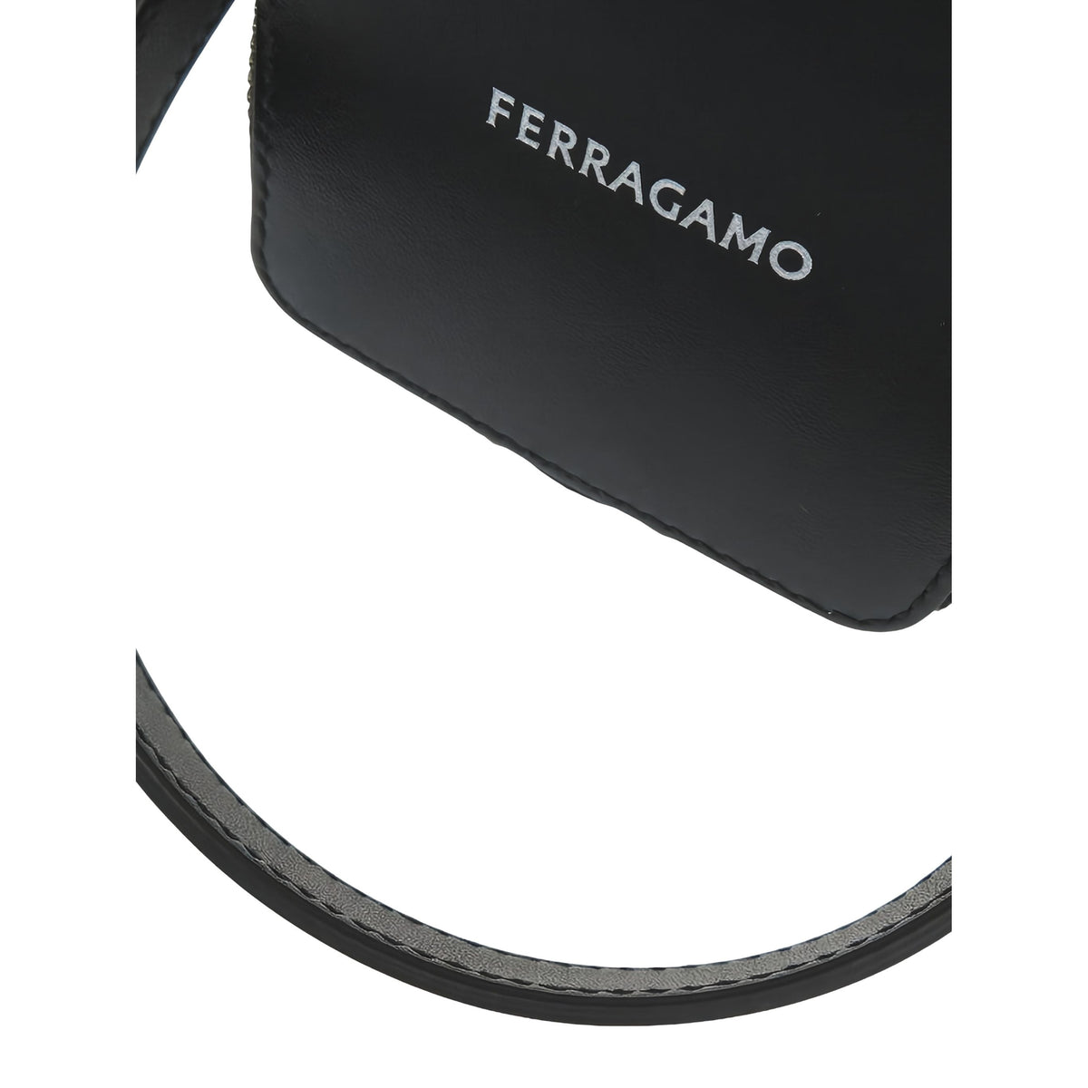 Ferragamo Leather Vanity Bag — Black