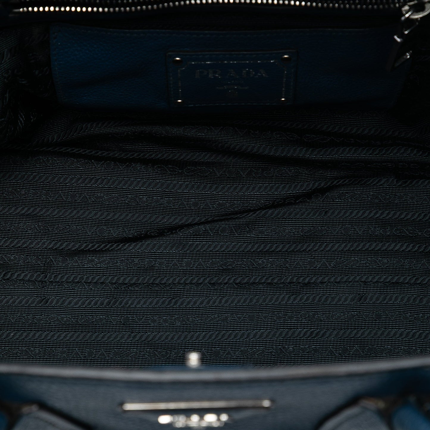 Prada Vitello Daino Front Pocket Open Convertible Tote