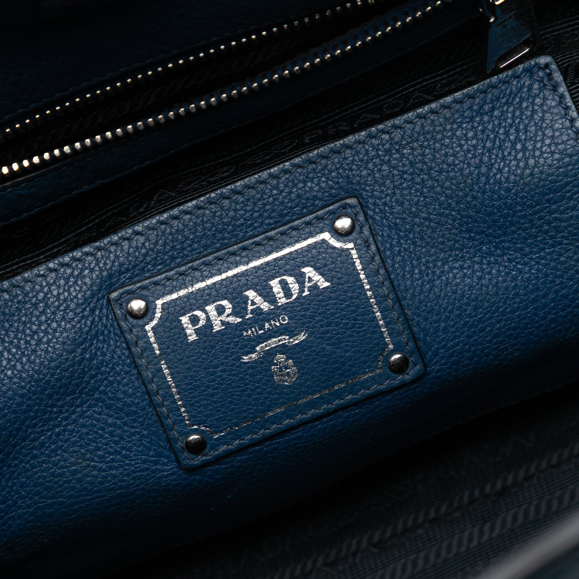 Prada Vitello Daino Front Pocket Open Convertible Tote
