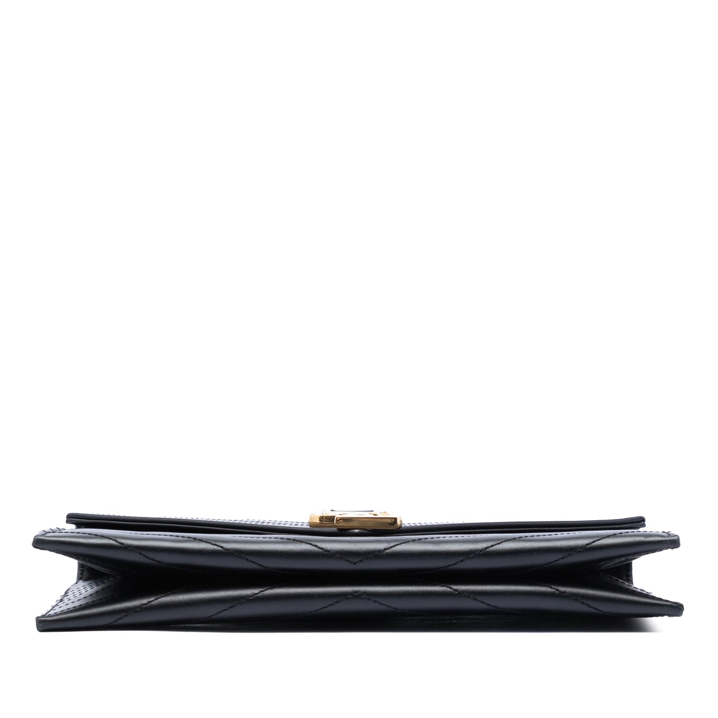 Saint Laurent Lambskin Chevron Monogram Clutch