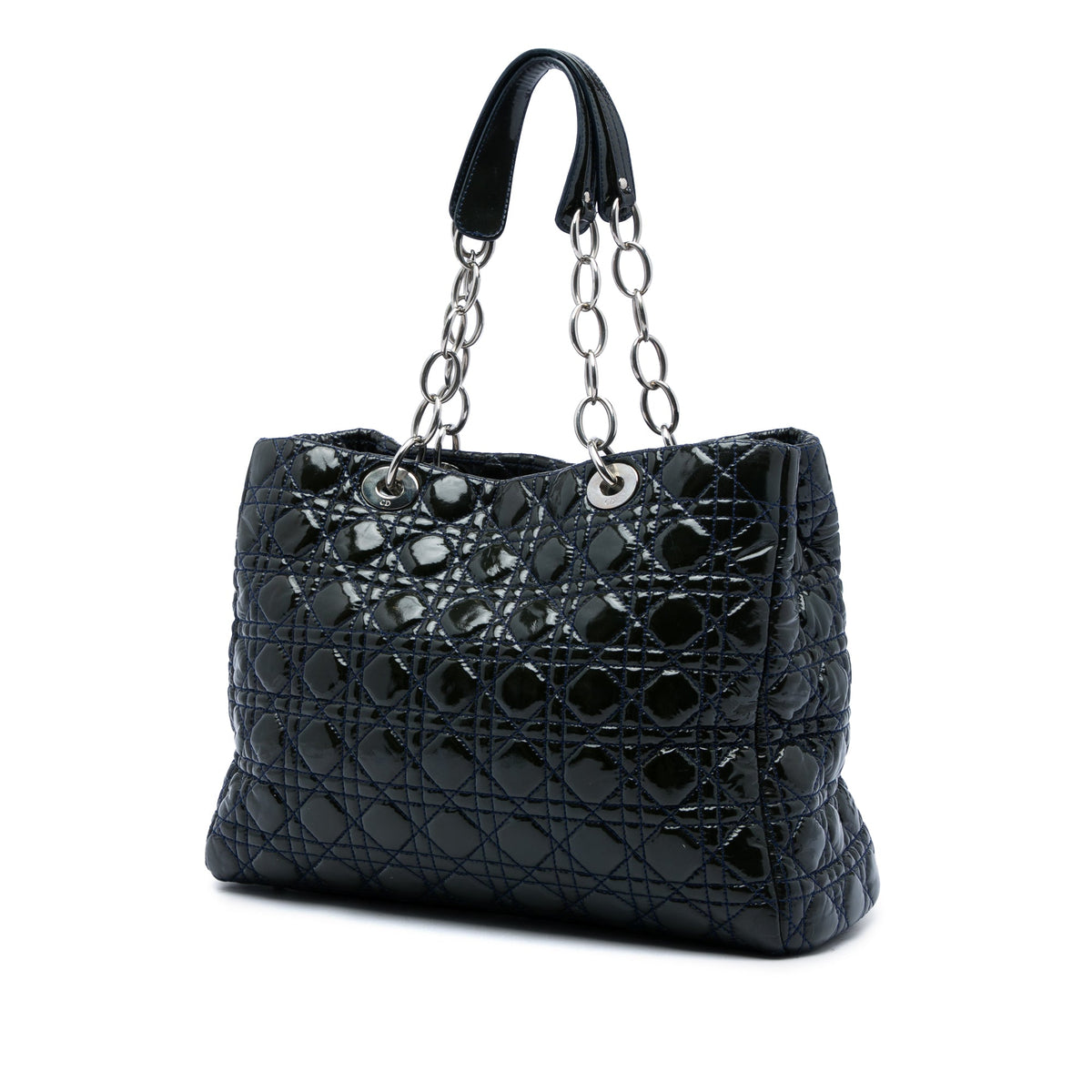 Dior Large Patent Cannage Lady Dior Soft Shopping Tote