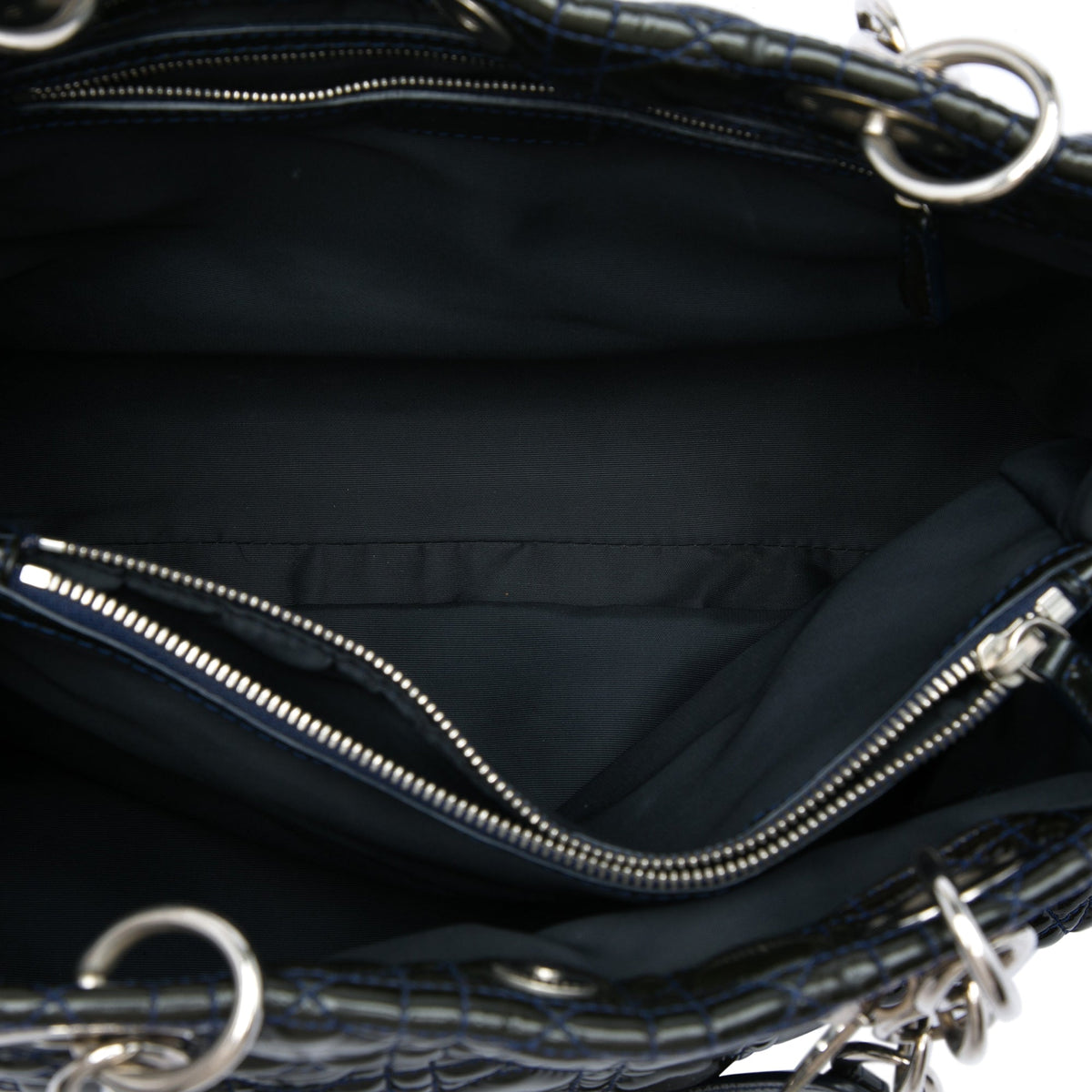 Dior Large Patent Cannage Lady Dior Soft Shopping Tote