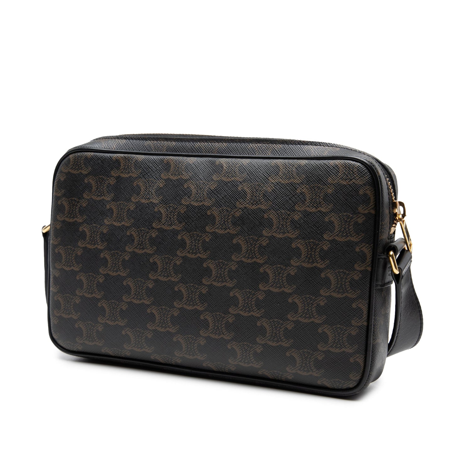 Celine Medium Triomphe Coated Canvas Logo Crossbody