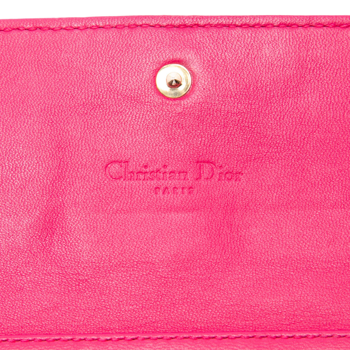 Dior Lambskin Cannage Lady Dior Wallet On Chain