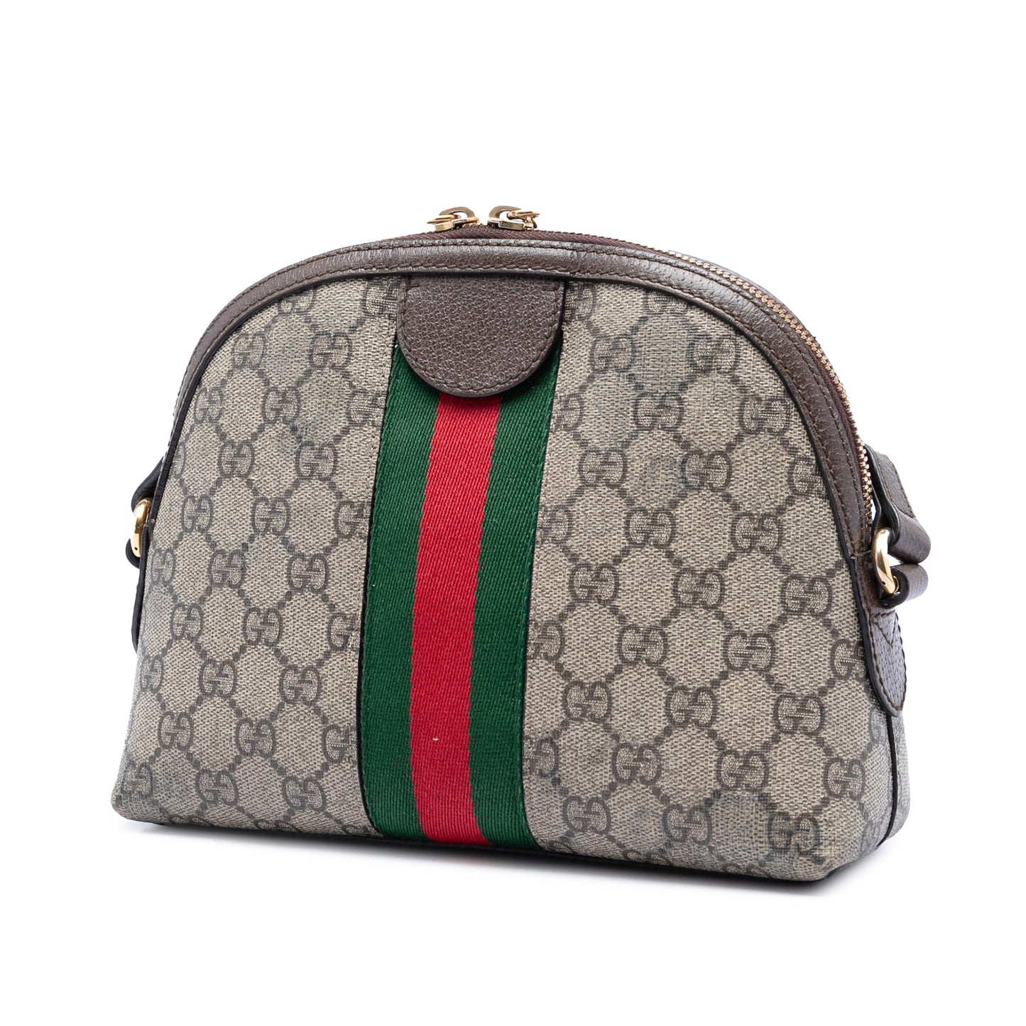 Gucci Small GG Supreme Web Ophidia Dome Crossbody