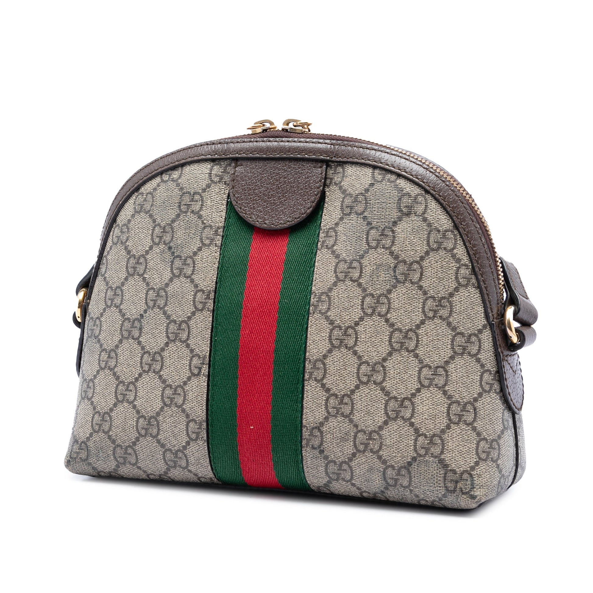 Gucci Small GG Supreme Web Ophidia Dome Crossbody