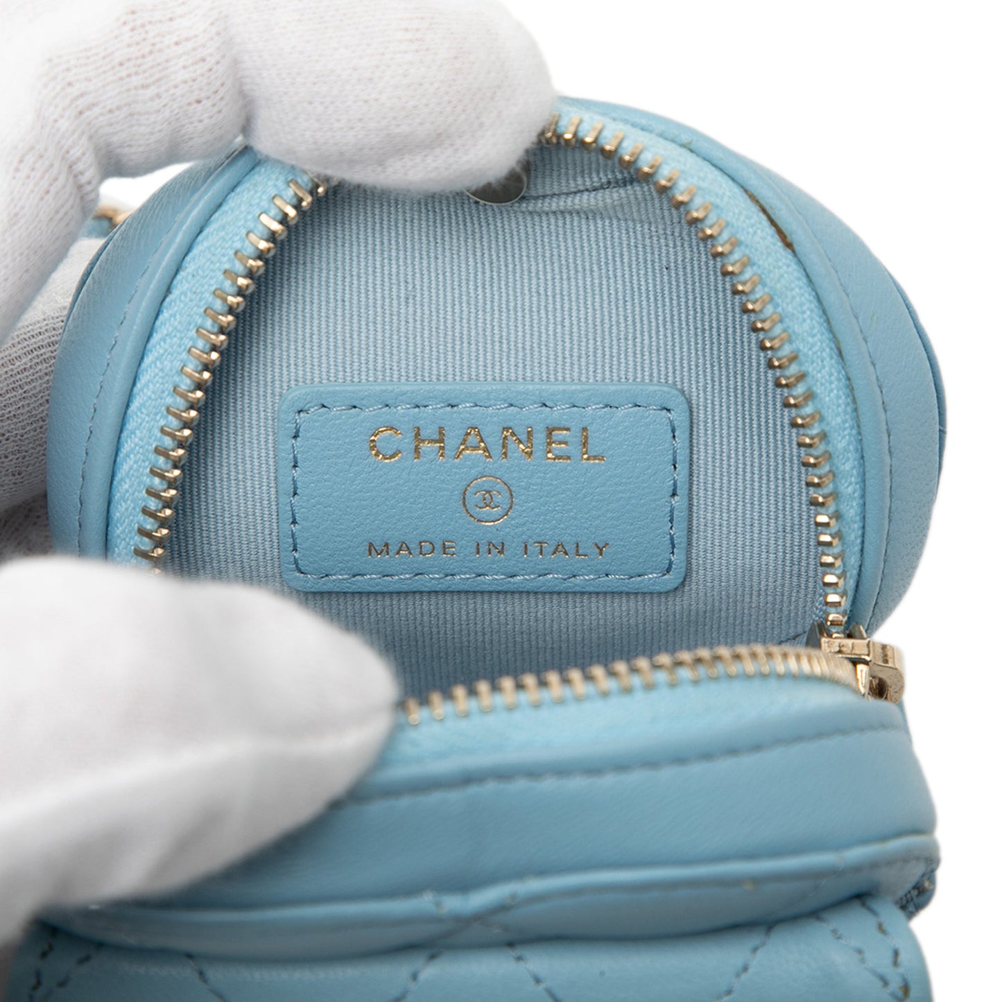 Chanel Mini Quilted Lambskin CC in Love Heart Necklace Bag