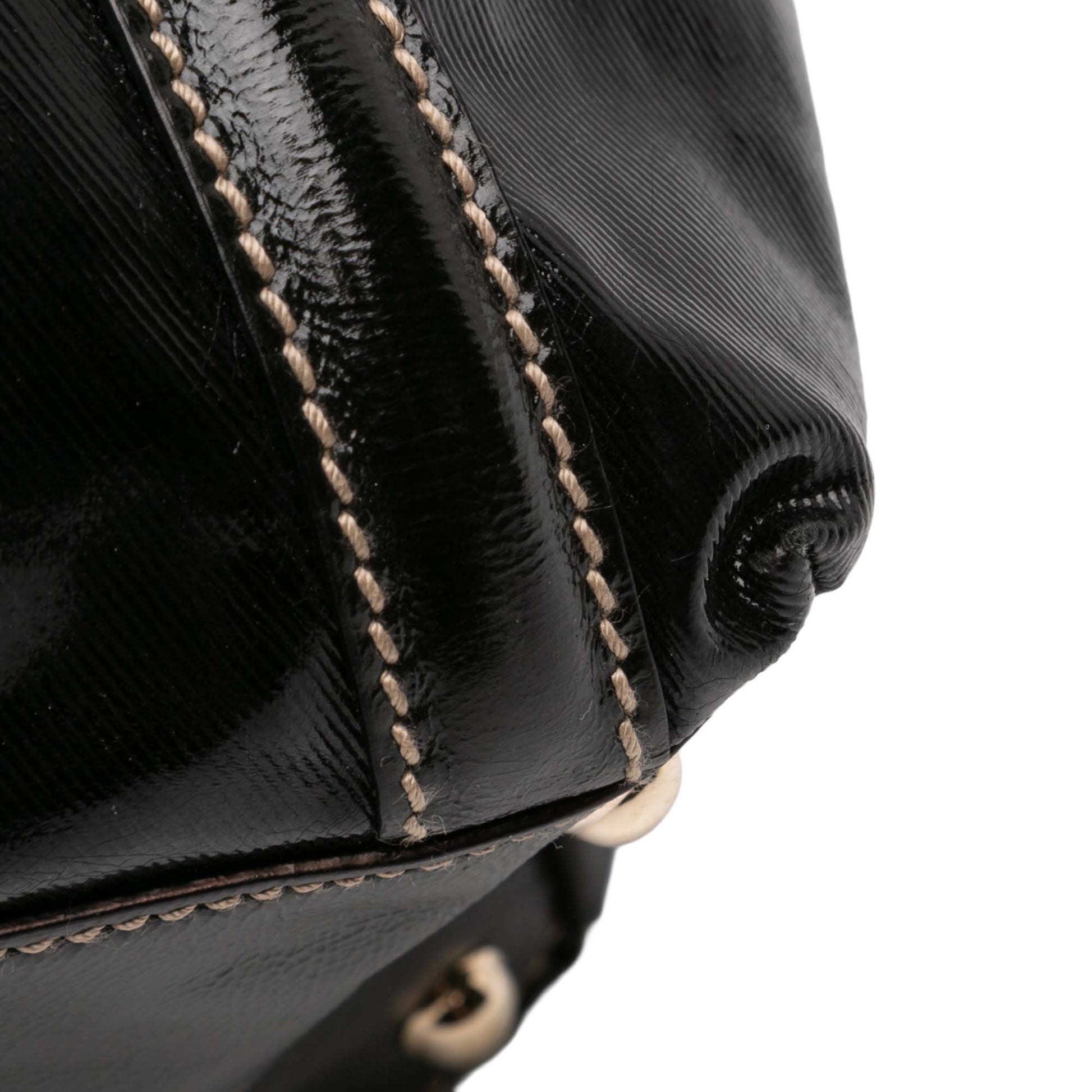Gucci Patent Dialux Britt Web Tote