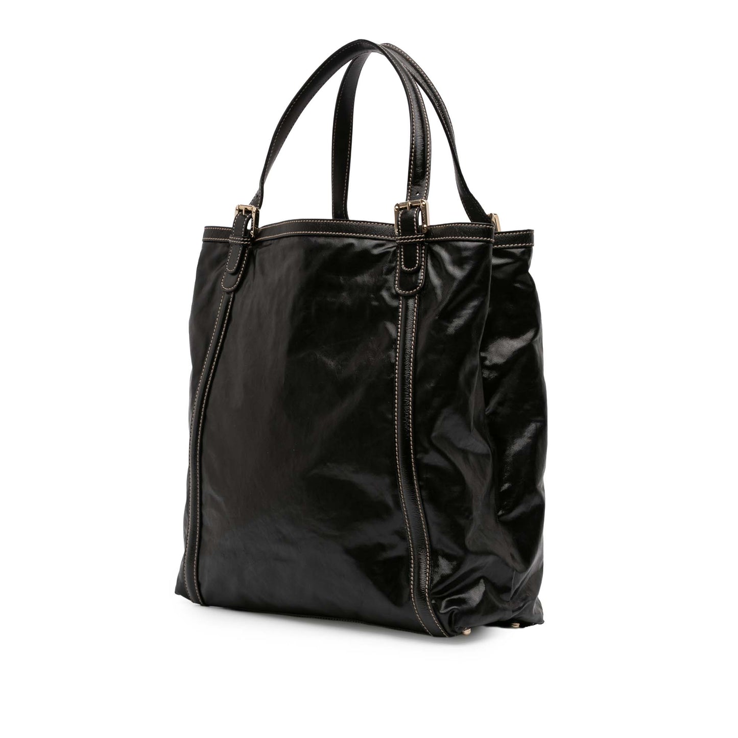 Gucci Patent Dialux Britt Web Tote