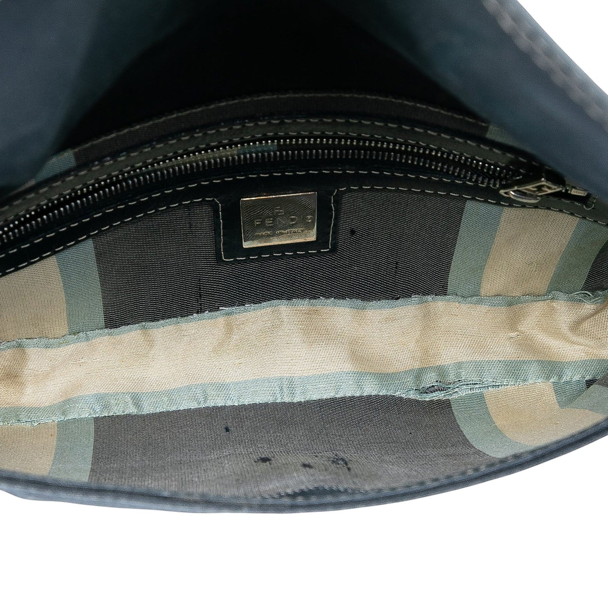 Fendi Canvas FF Marble Baguette Shoulder Bag
