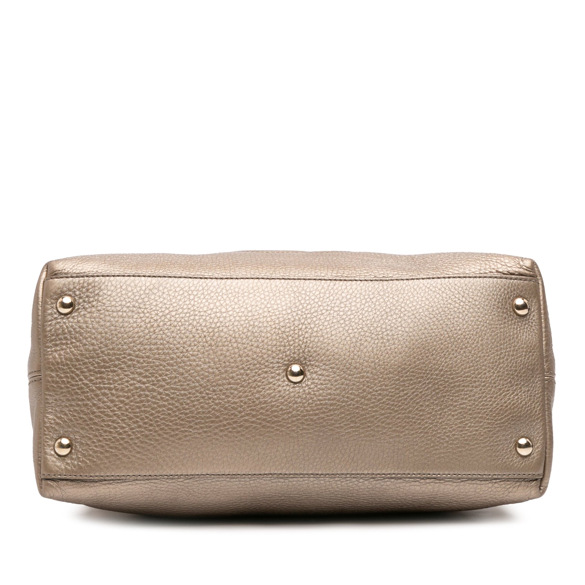 Gucci Small Metallic Leather Soho Working Satchel