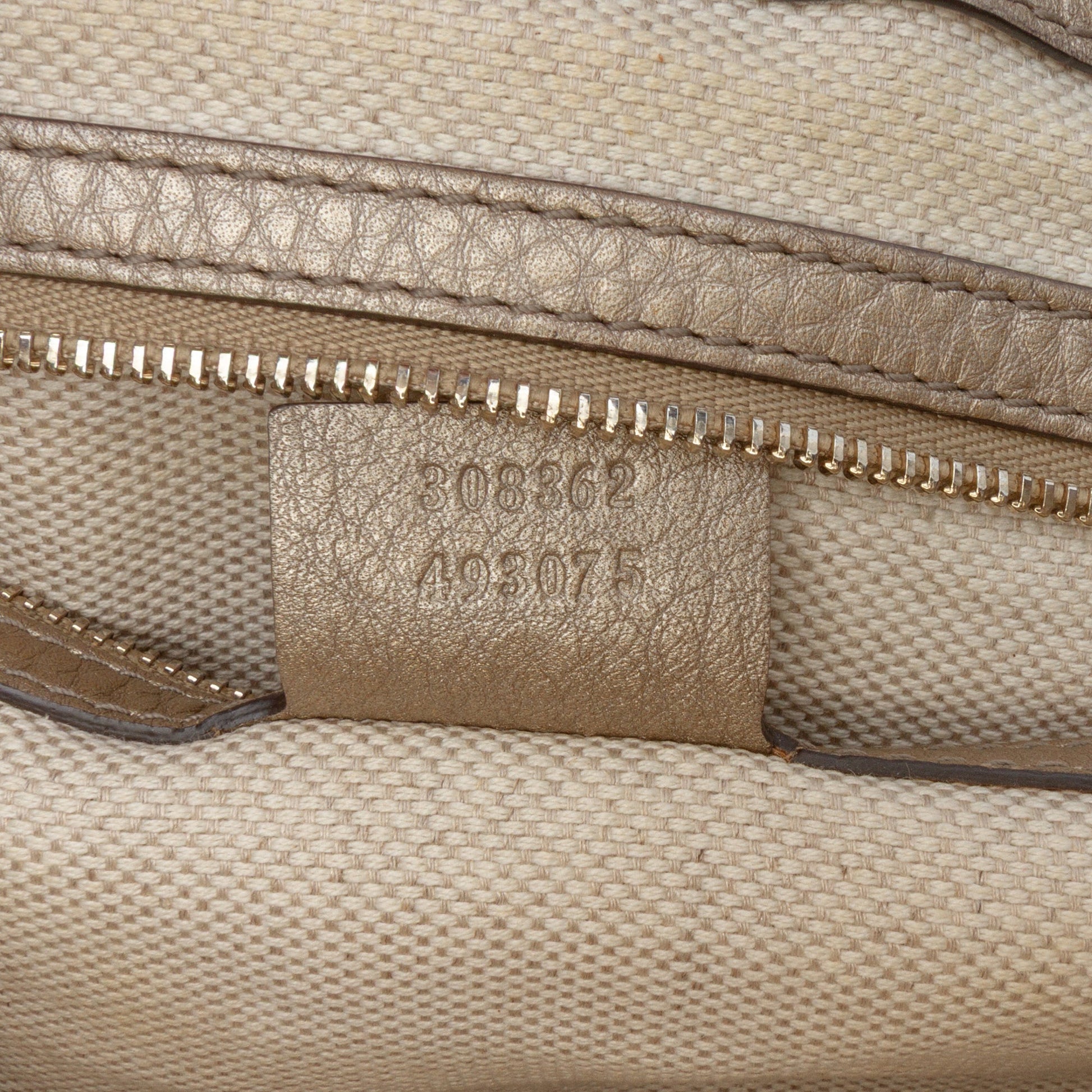 Gucci Small Metallic Leather Soho Working Satchel