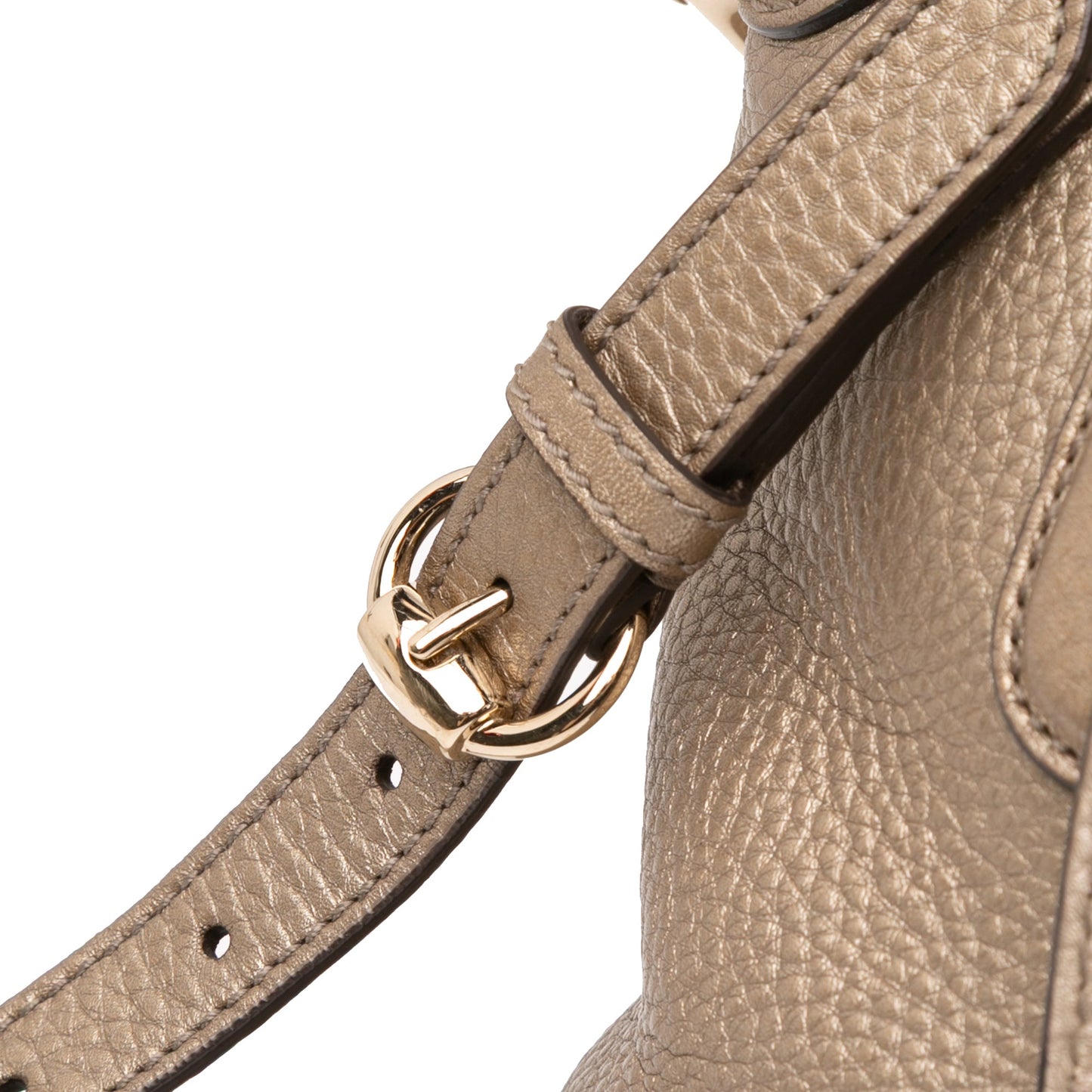 Gucci Small Metallic Leather Soho Working Satchel