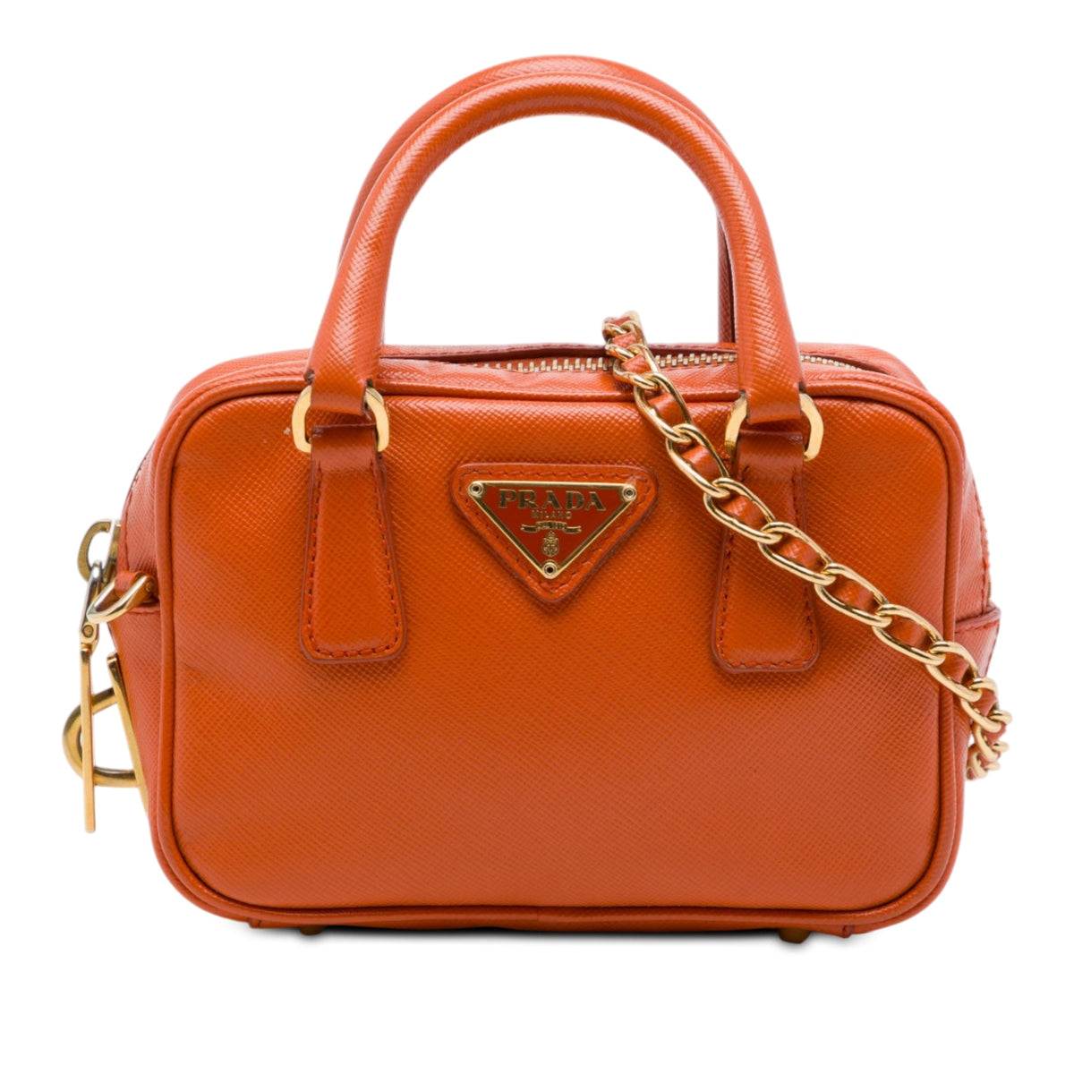 Prada Mini Saffiano Lux Bauletto Bag