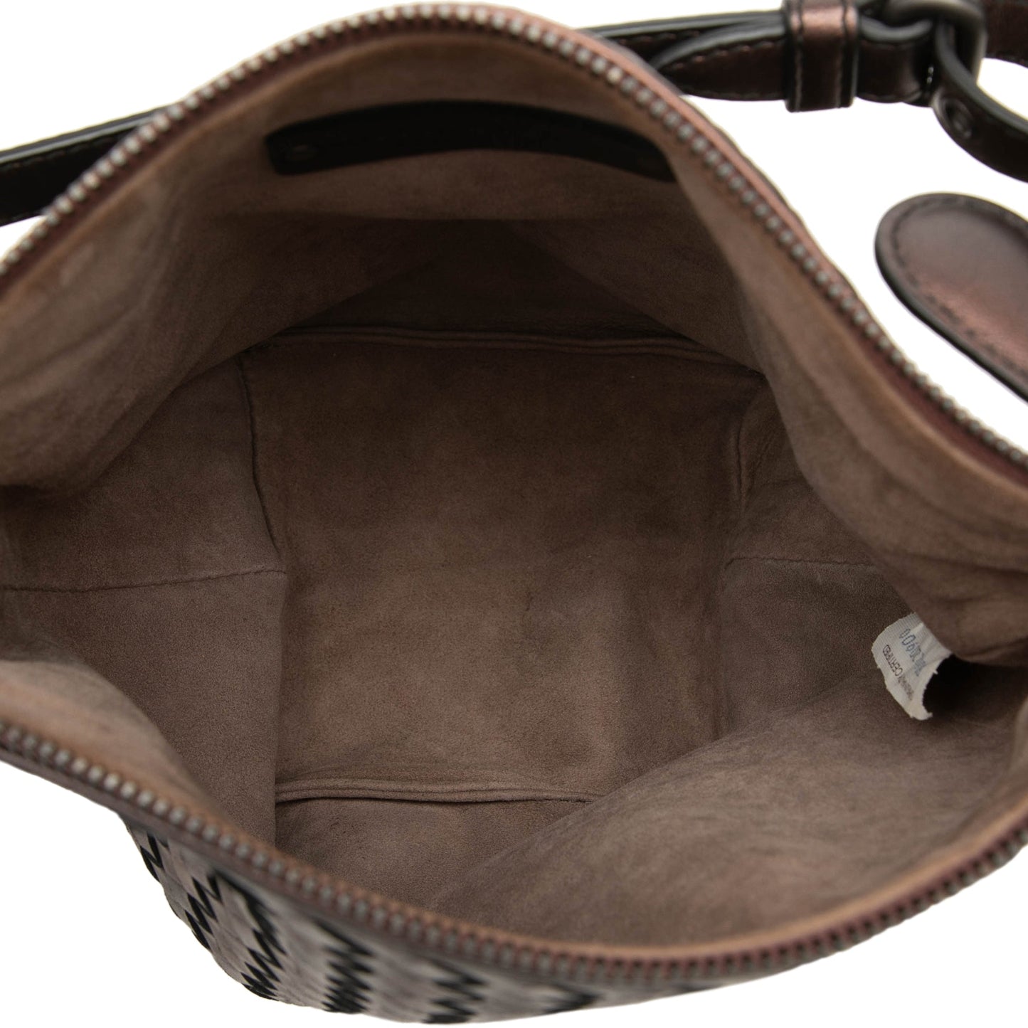 Bottega Veneta Metallic Nappa Intrecciato Belted Loop Handbag