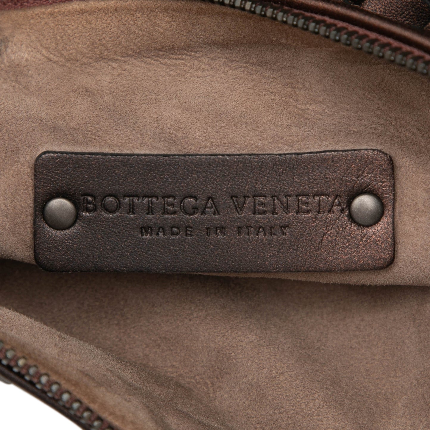 Bottega Veneta Metallic Nappa Intrecciato Belted Loop Handbag