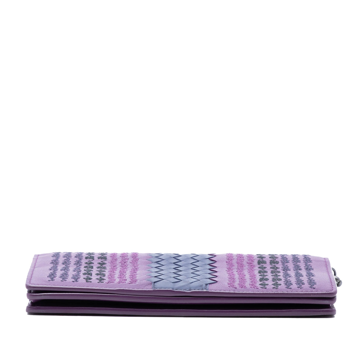 Bottega Veneta Nappa Intrecciato Embroidered Continental Wallet on Chain