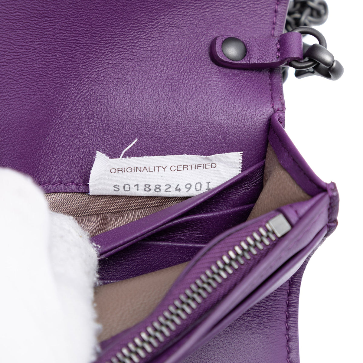 Bottega Veneta Nappa Intrecciato Embroidered Continental Wallet on Chain