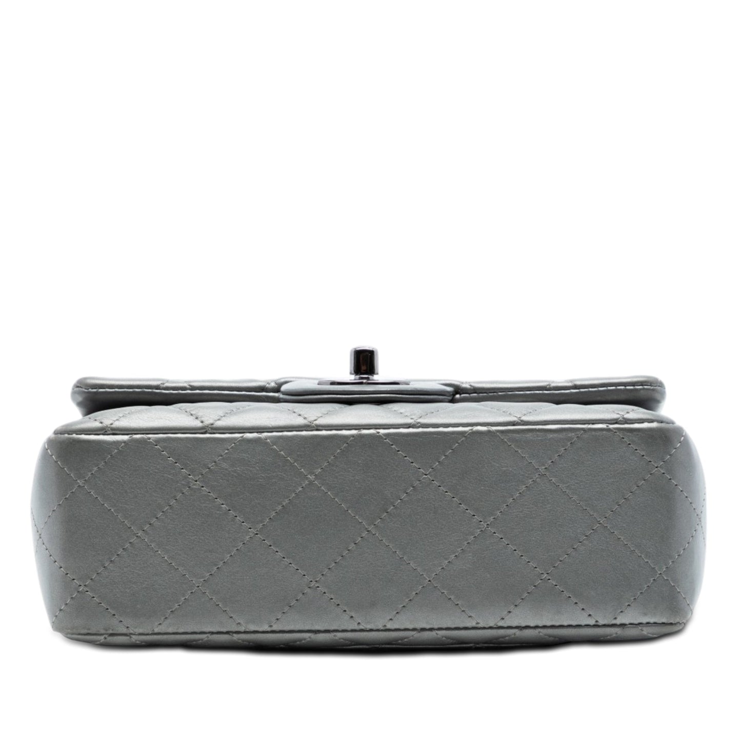 Chanel Mini Rectangular Classic Metallic Lambskin Single Flap