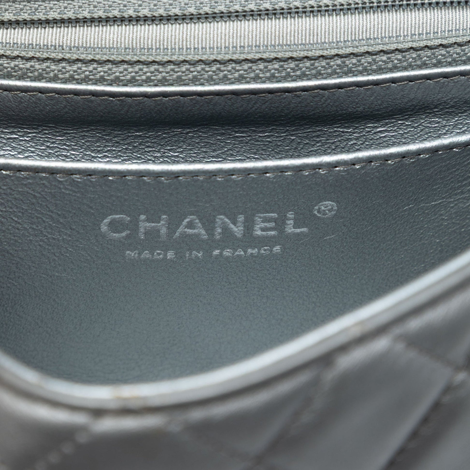 Chanel Mini Rectangular Classic Metallic Lambskin Single Flap