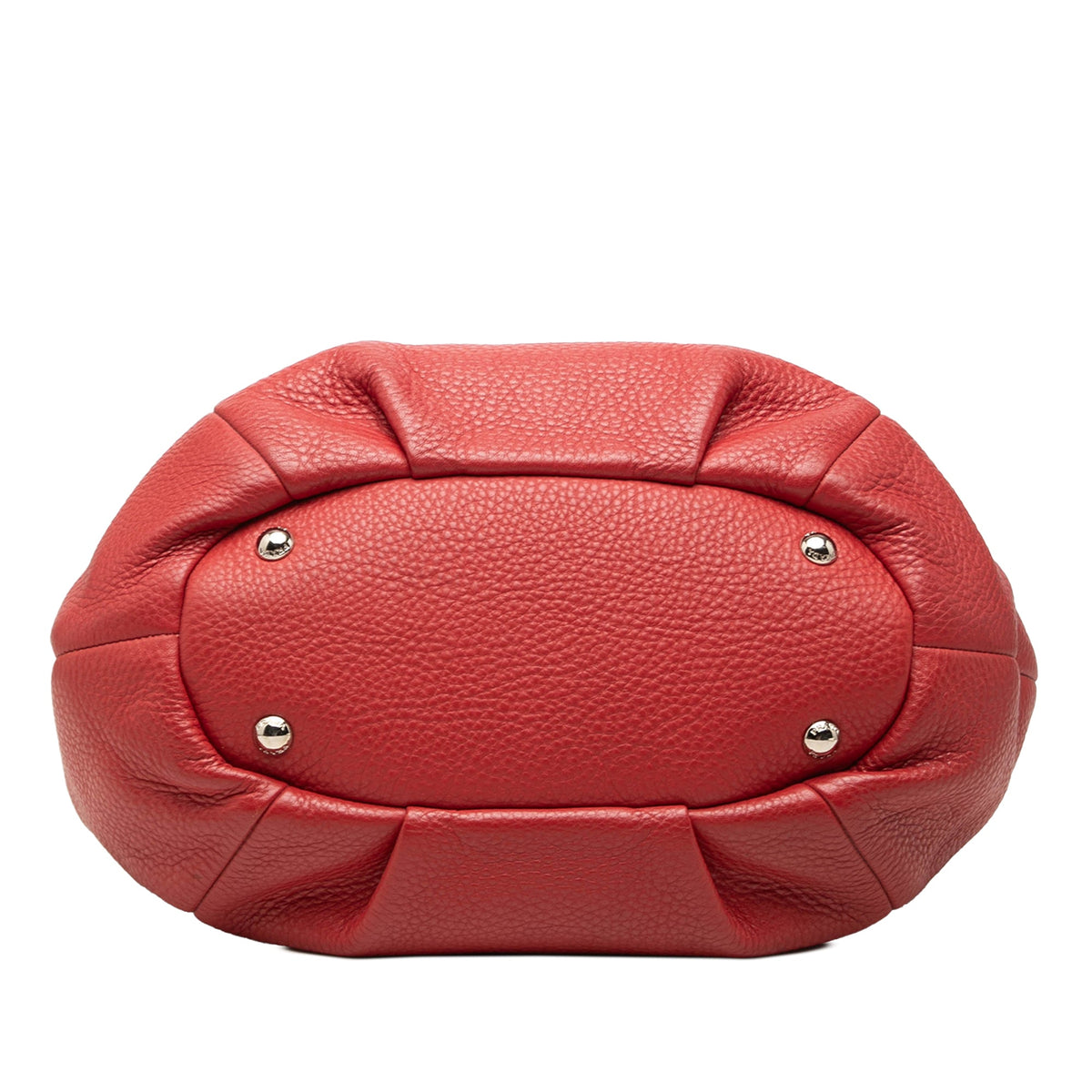 Prada Vitello Daino Open Convertible Tote — Red