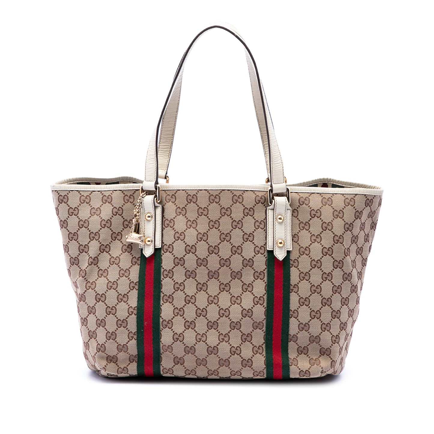 Gucci Large GG Canvas Web Jolicoeur Tote