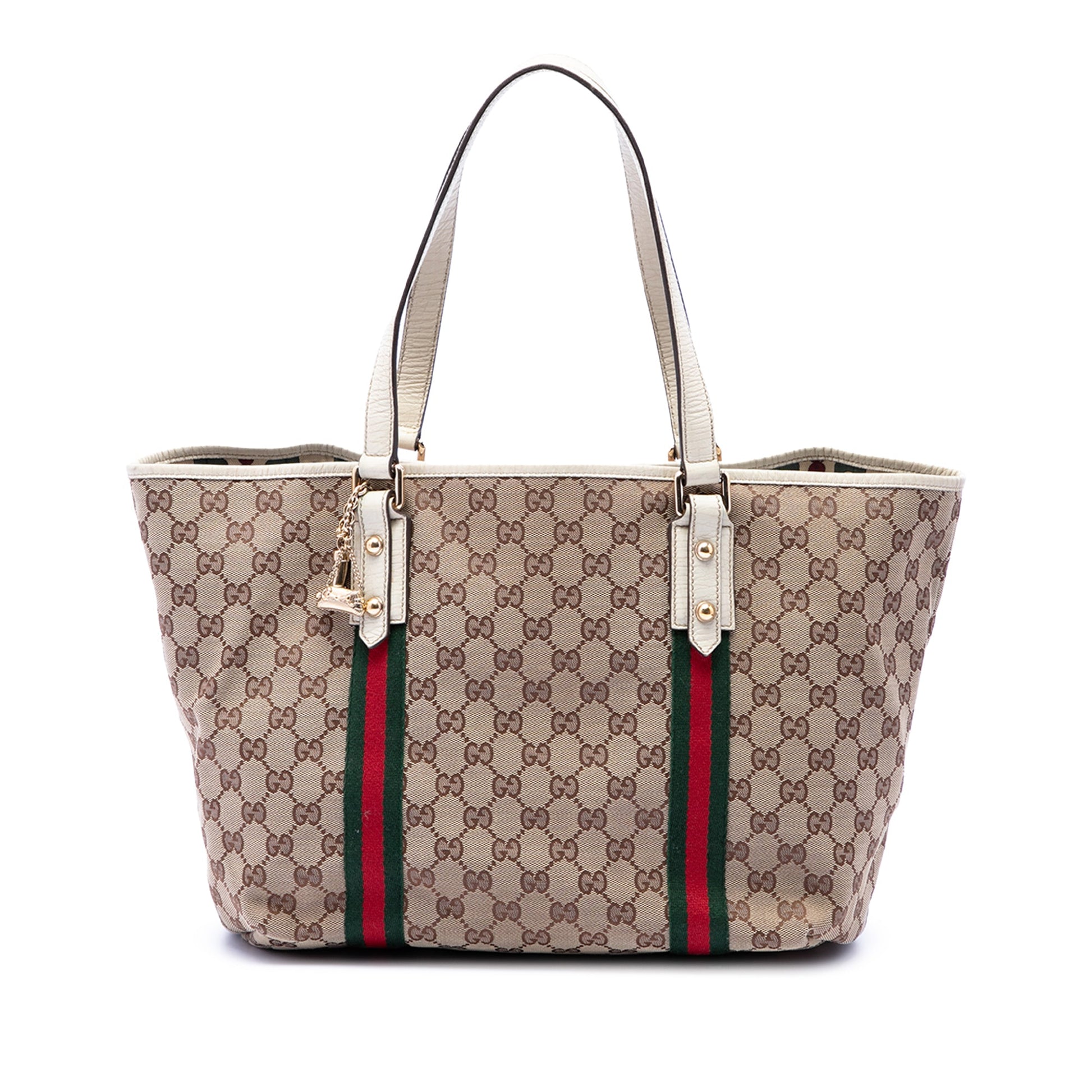 Gucci Large GG Canvas Web Jolicoeur Tote