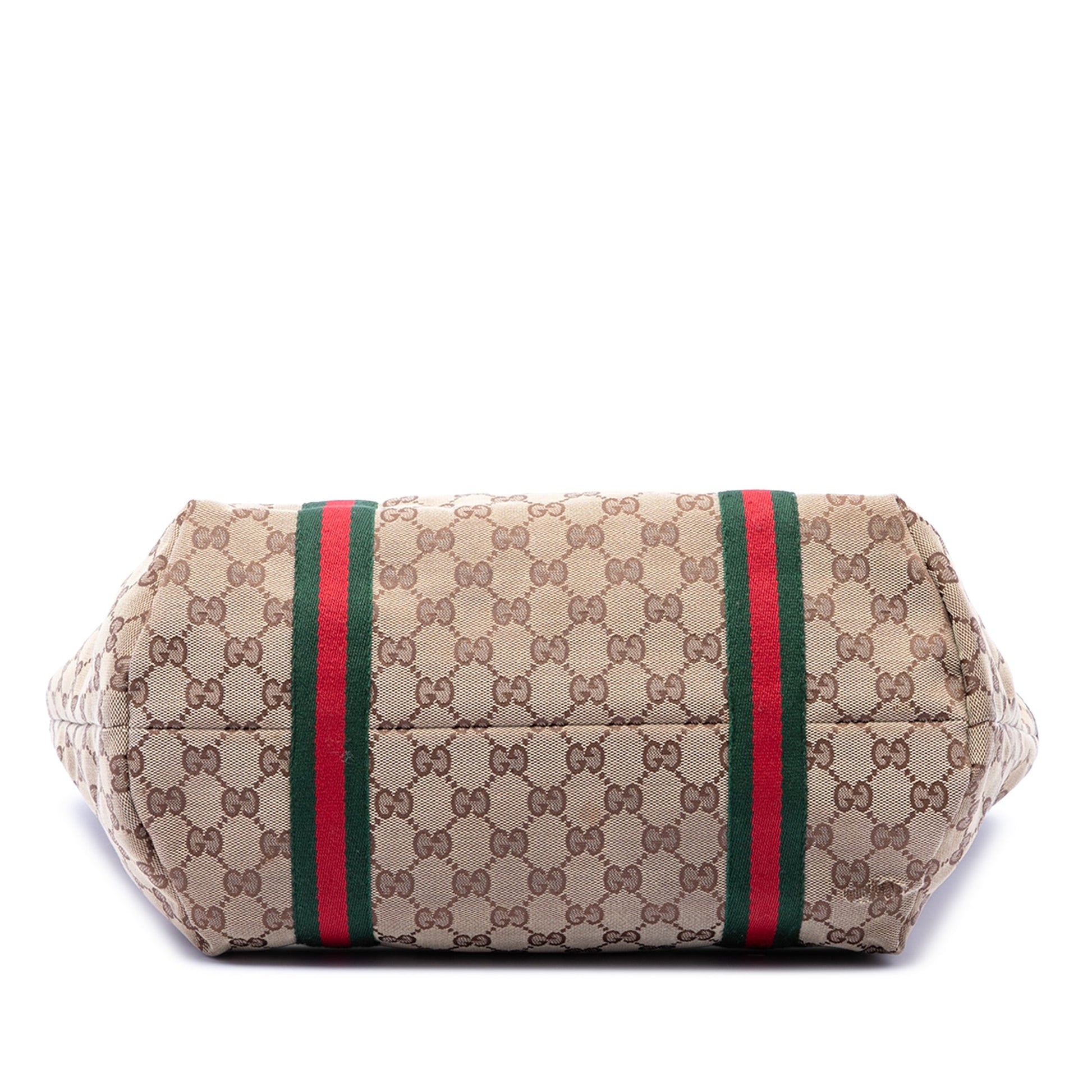 Gucci Large GG Canvas Web Jolicoeur Tote