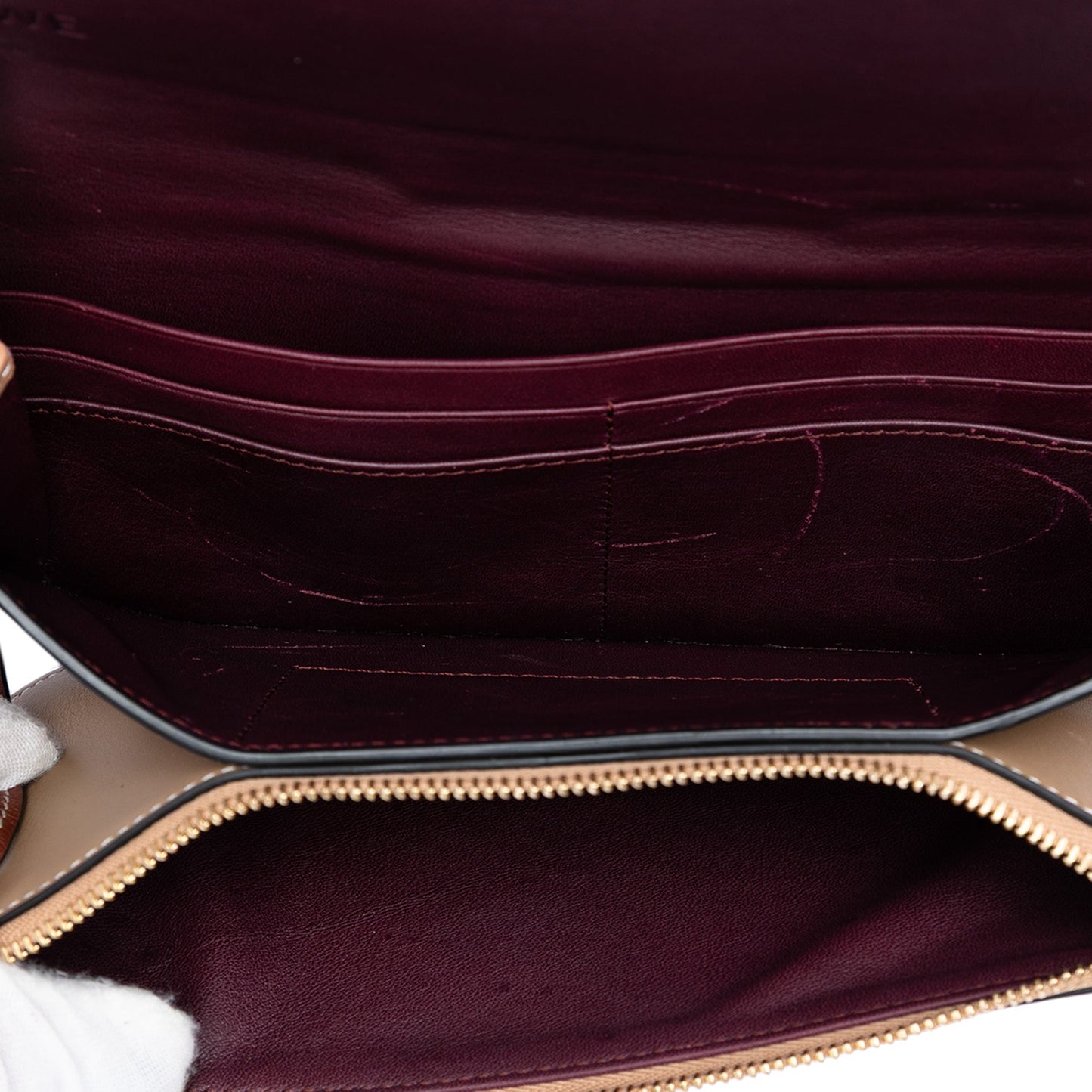 Bicolor Leather Anagram Gate Pochette Crossbody