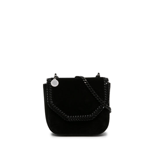 Stella McCartney Mini Velvet Falabella Box Crossbody — Black