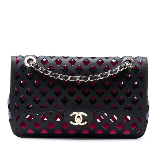 Chanel Large Perforated Calfskin See Through Flap